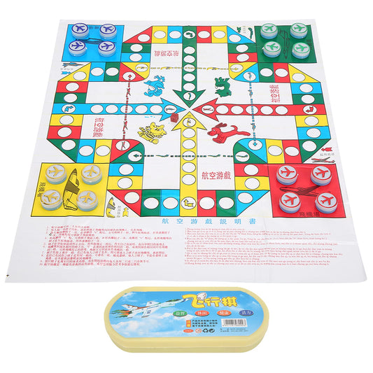 Tgoon Children Aeroplane Chess, Flying Chess Clear Color for Home and Travel