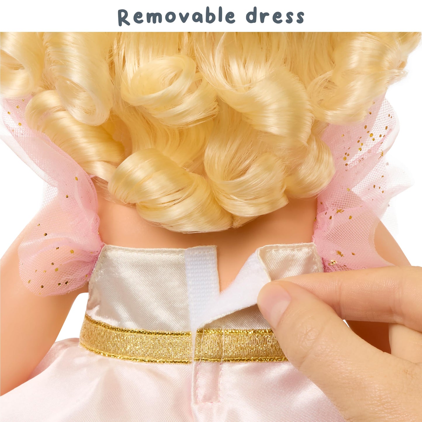 Baby Born Princess Baby Doll Annabell - Blonde Hair, Blue Eyes: Realistic Features for Kids Ages 3 & Up, Rooted Hair, Eyes Open & Close