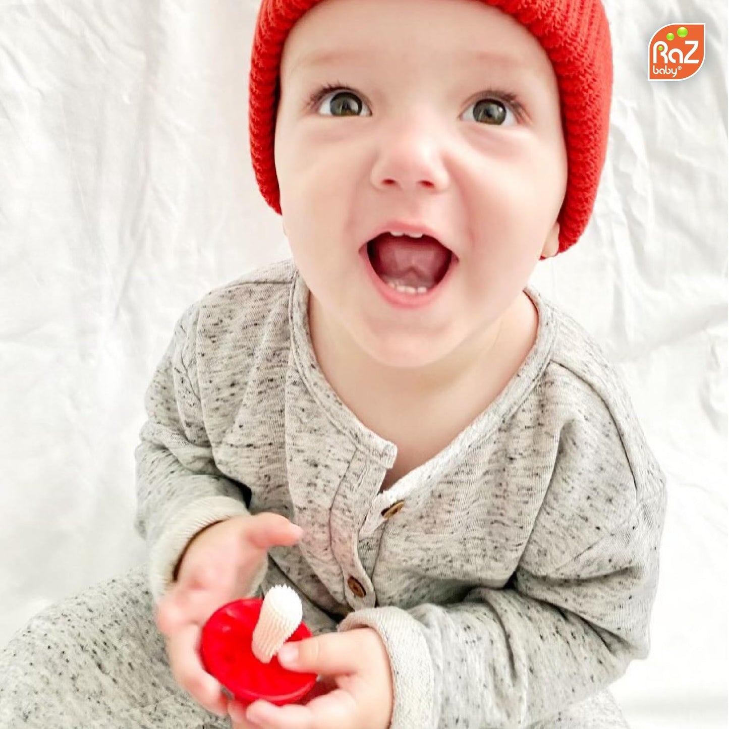 RaZbaby RaZberry (1) & Chompy (2) Teething Relief Pacifiers 3m+ - BPA Free, Easy-to-Hold Design to Soothe Sore Gums