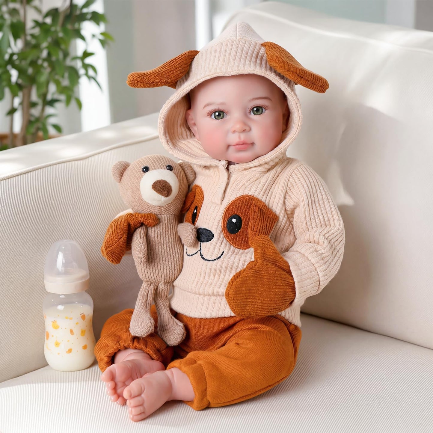 BABESIDE Lifelike Reborn Baby Dolls, 20 Inch Realistic Real Life Baby Poseable Doll Boy Soft Vinyl and Cloth Body Baby Dolls with Clothes and Toy Gift for Kids Age 3+