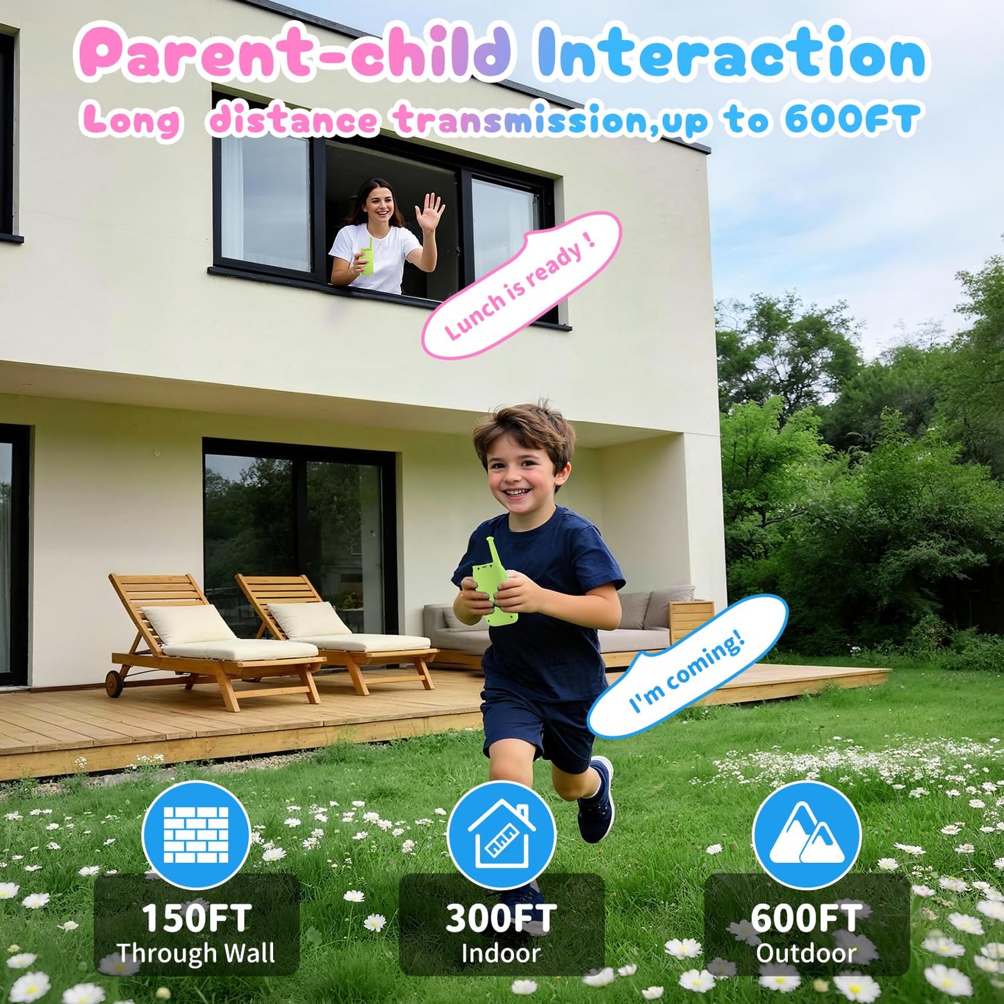 Kids Audio/Video Walkie Talkies, 2 Pack Rechargeable Walkie Talkies for Kids with 2’’ Screen & Camera & Voice Changer, Long Range Boys Girls Toys for Indoor Outdoor Camping Hiking Games (Green/Green)