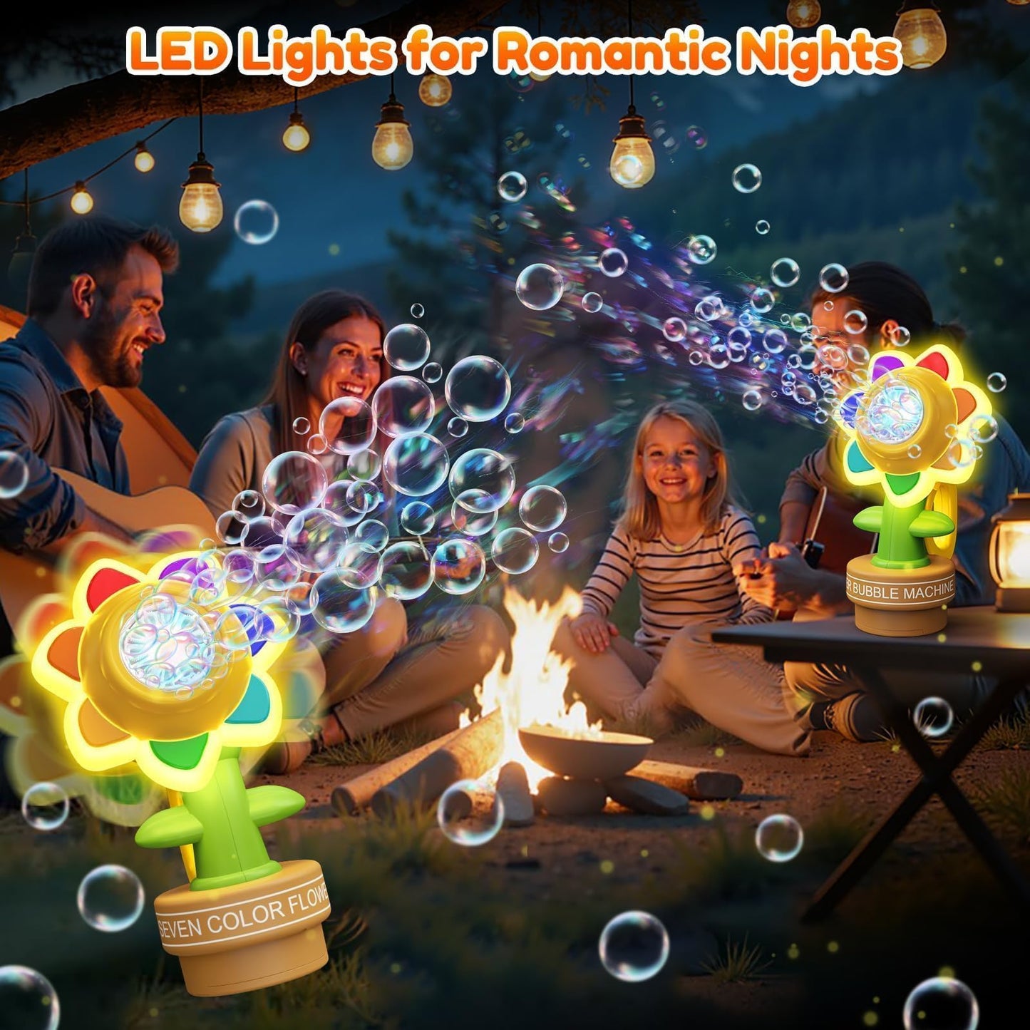 Yunaking Bubble Machine Wands Kids Toys: Remote Control Bubble Gun Rechargeable Bubbles LED Light Outdoor Toys for 3 4 5 6 7 8 Girl Boy Toddler Party Wedding, Gift for Birthday Easter Valentines Xmas