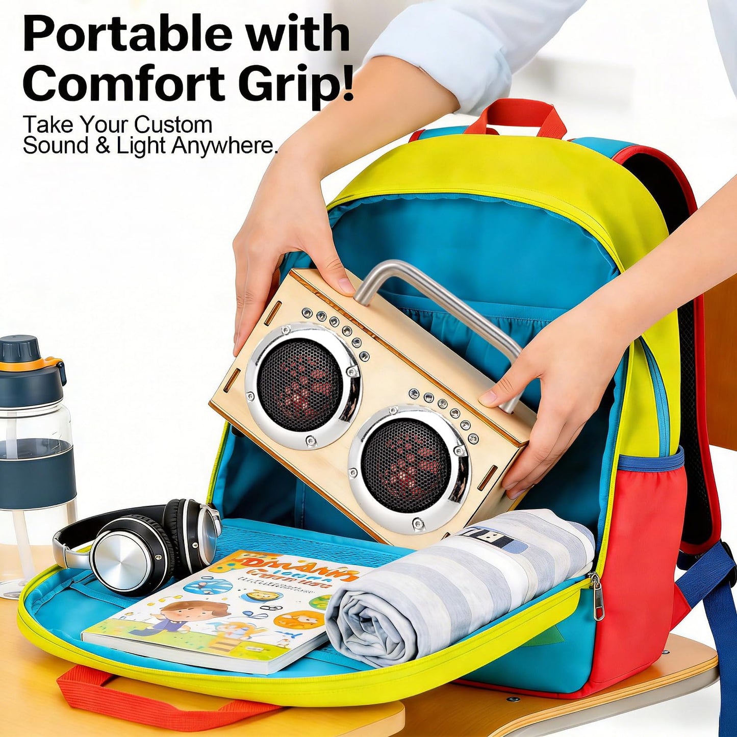 STEM Projects Kit for Kids & Adults Build Your Own Portable Wood Bluetooth Speaker Science Experiment Electronics Kit for Boys & Girls Ages 8-12 9 10 14 16-Chrome Graduation Gift