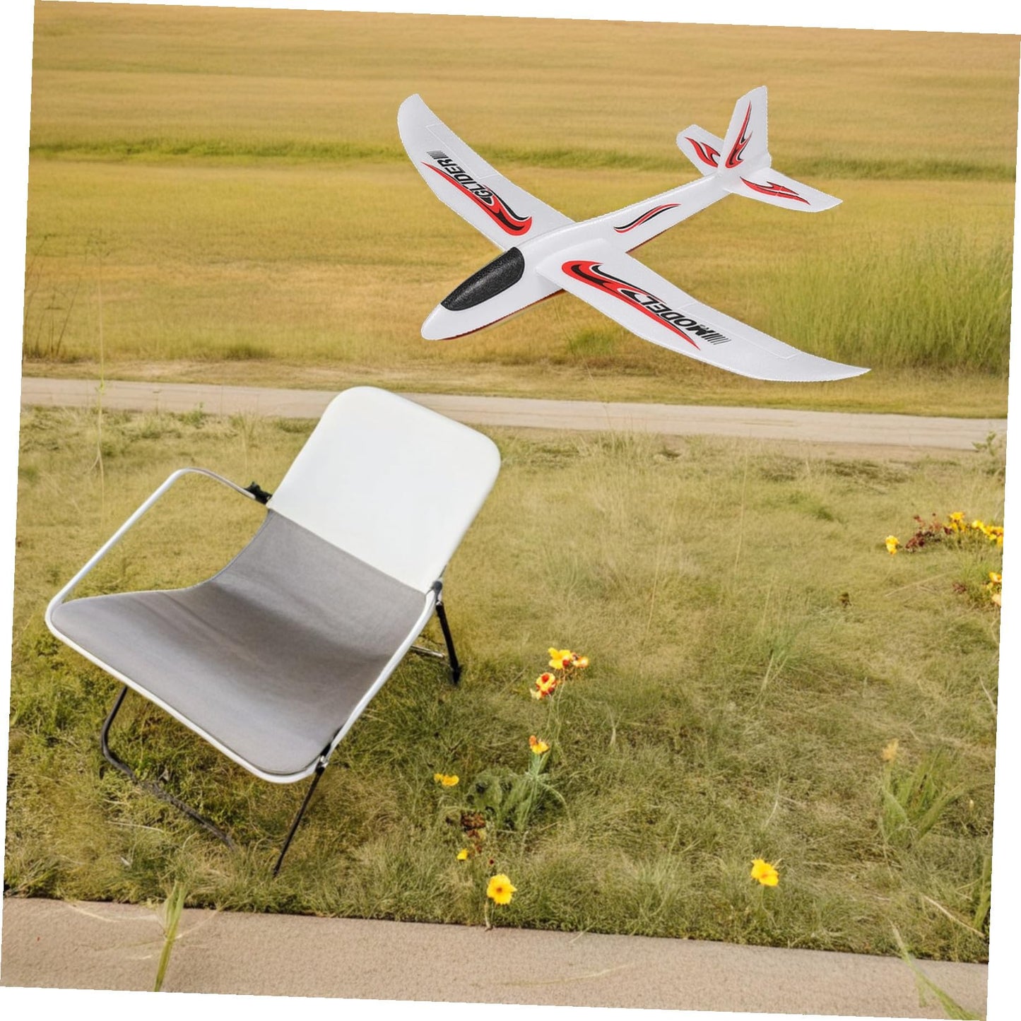 PATKAW Foam Glider Airplane – 38.9 Inch Large Throwing Glider with 2 Flight Modes, Lightweight Outdoor Flying Toy for Kids, Throwing Flying Toy for Outdoor Play for Boys & Girls Ages 4-10