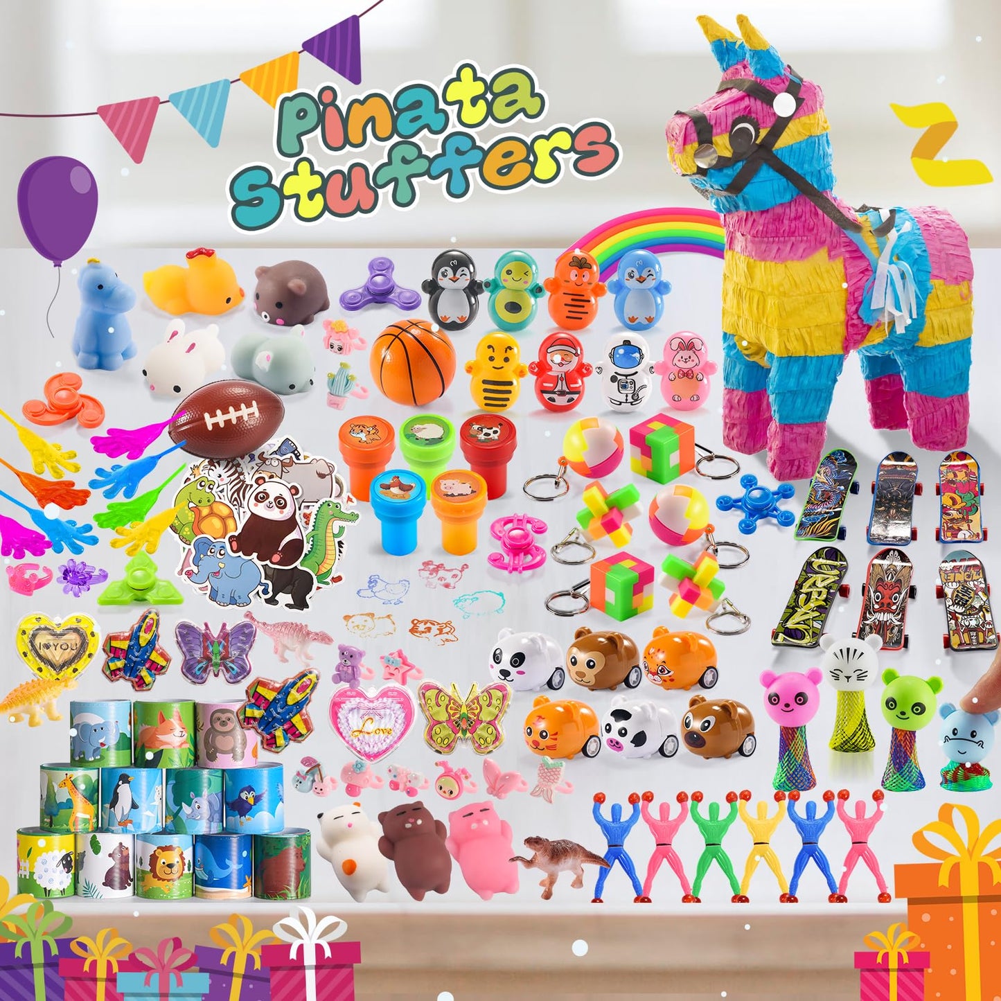 212 Pcs Party Favors for Kids, Bulk Prize Box Toys for Kids Classroom Elementary, Goodie Bags Stuffers for Ages 4-8 8-12, Easter Egg Fillers, Pinata Stuffers, Treasure Chest Small Toys, Birthday Gifts