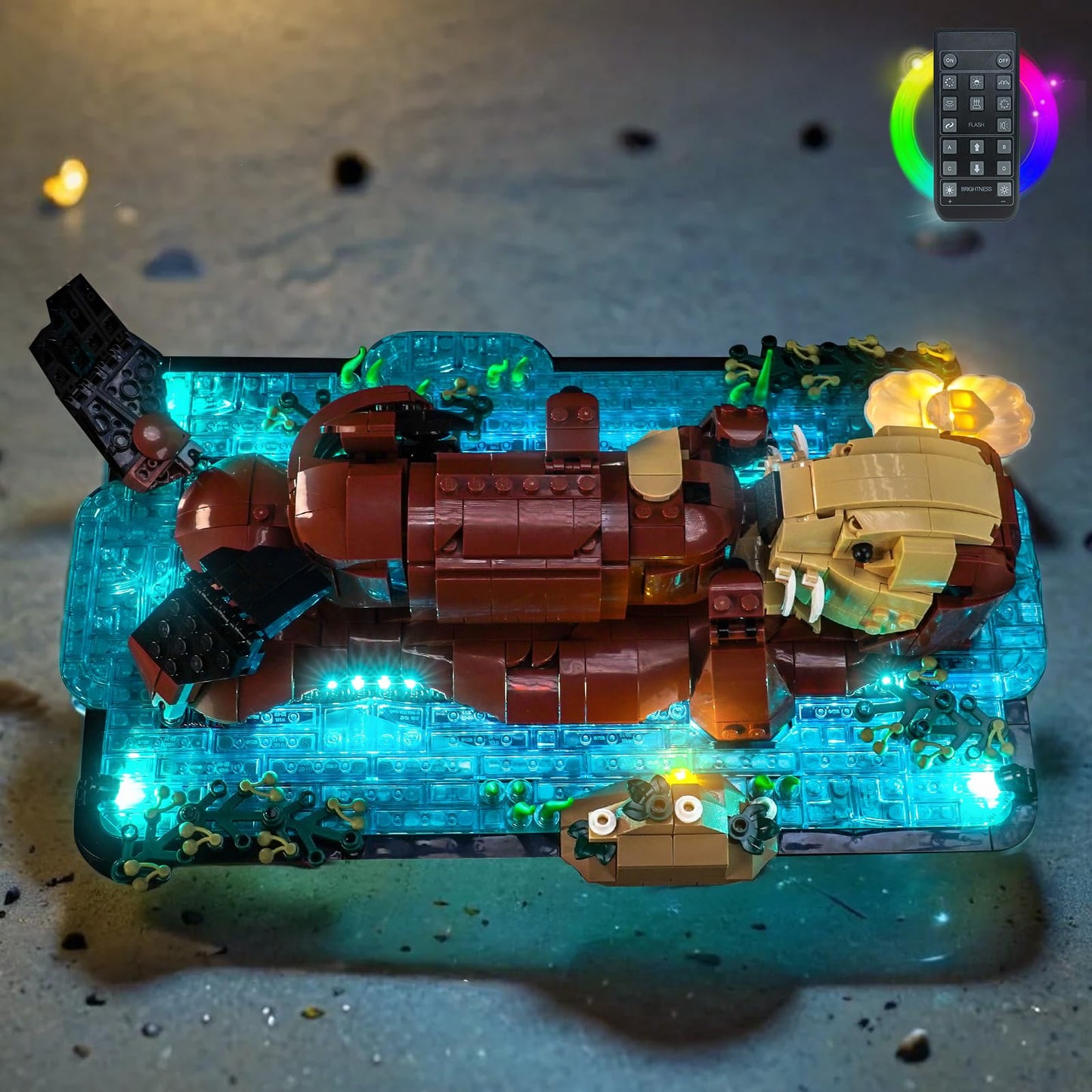 LocoLee Light kit Compatible with Lego 21366 Floating Sea Otters - No Actual Model Only Lights, LED Lighting Accessories Compatible with Lego Sea Otters 21366 (RC Version)