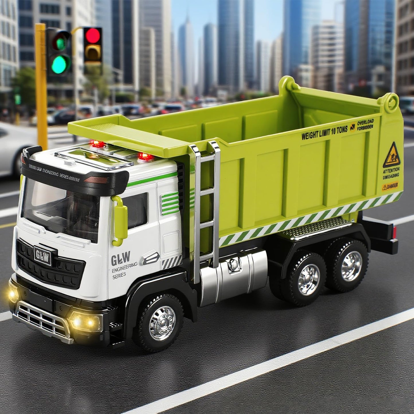 Dump Truck Toy for Boys-1:40 Simulation Model, Educational Construction Toys with Realistic Lights & Sounds, Perfect Christmas Birthday Gifts for Kid Ages 3 4 5 6 7 8 Years Old (Dump Truck)