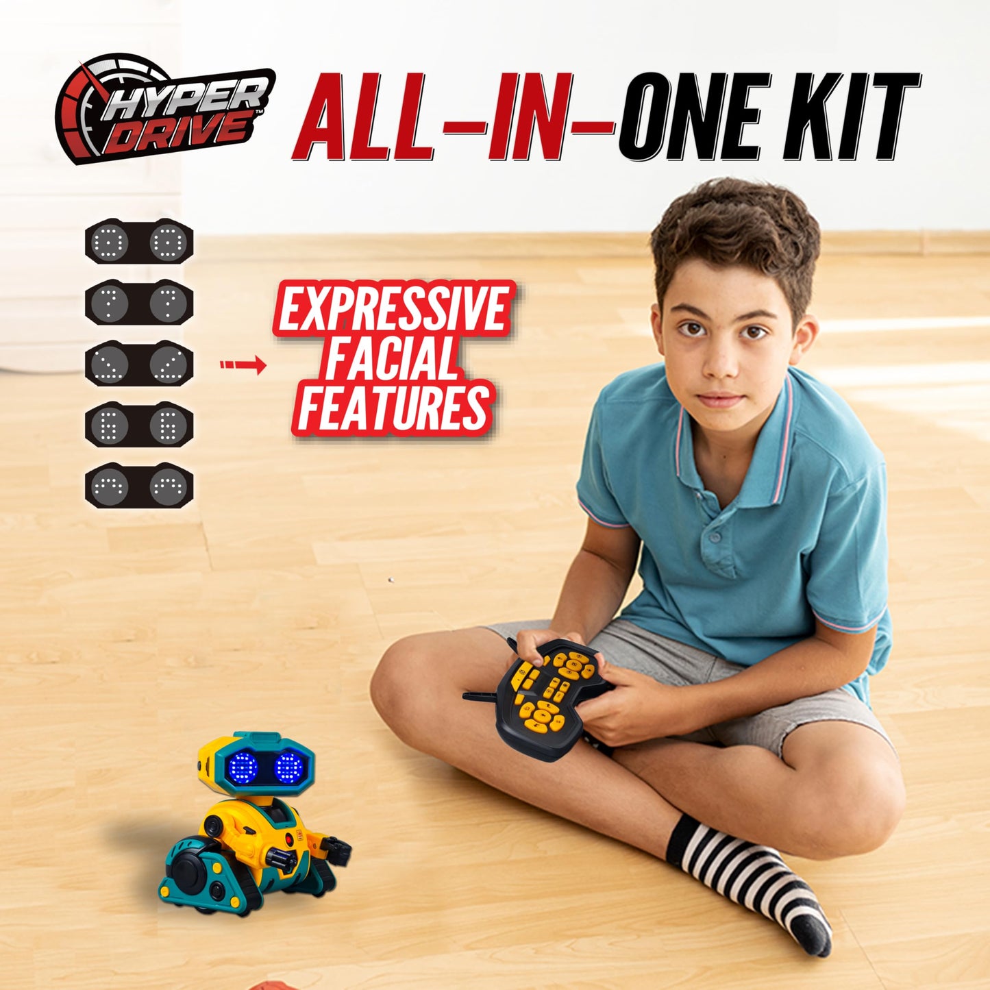 Hyper Drive Smart-Bot Coding Robot Kit for Kids – STEM Robotics Toy with Easy Programming for Beginners – Build, Code & Play Educational Robot