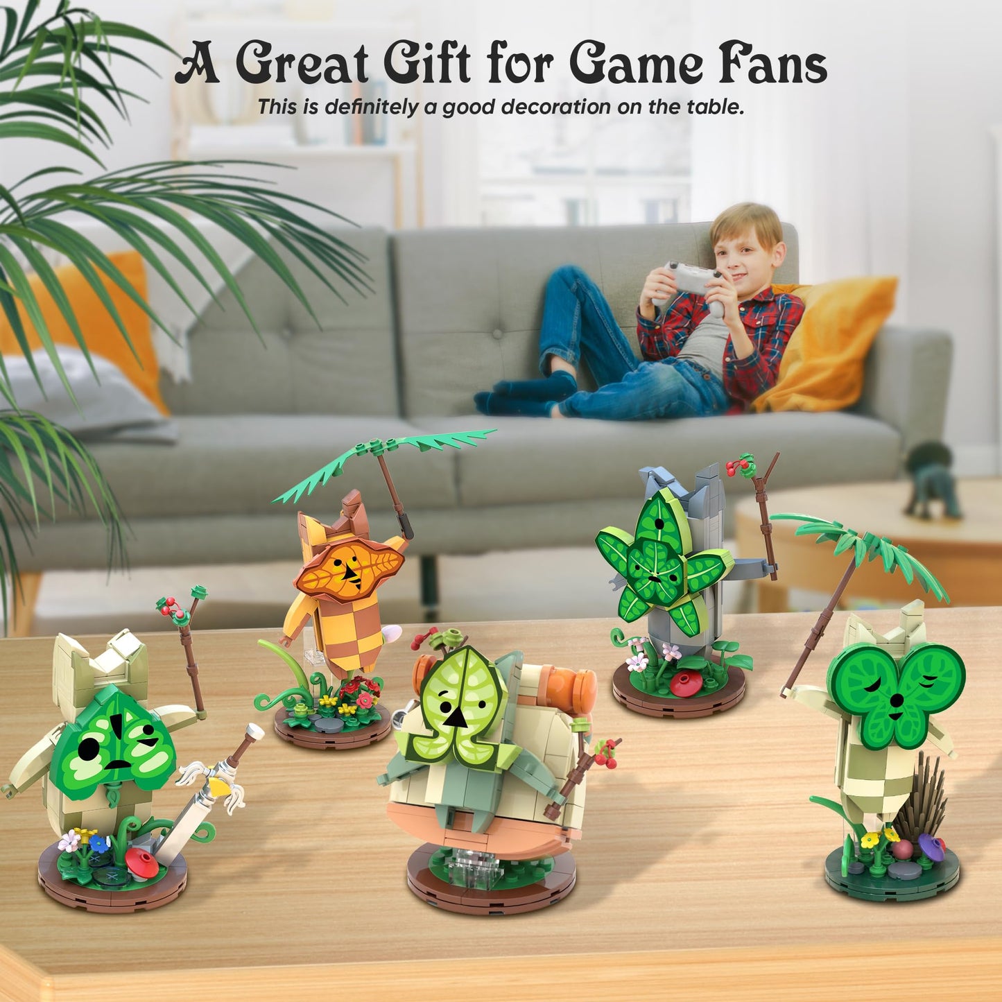 CinamixBrax Koroks Building Set, 5 Characters Building Block Sets for BOTW Fans, Cute Game Merch Action Figures, Great Toys Gifts for Fans Kids Adults