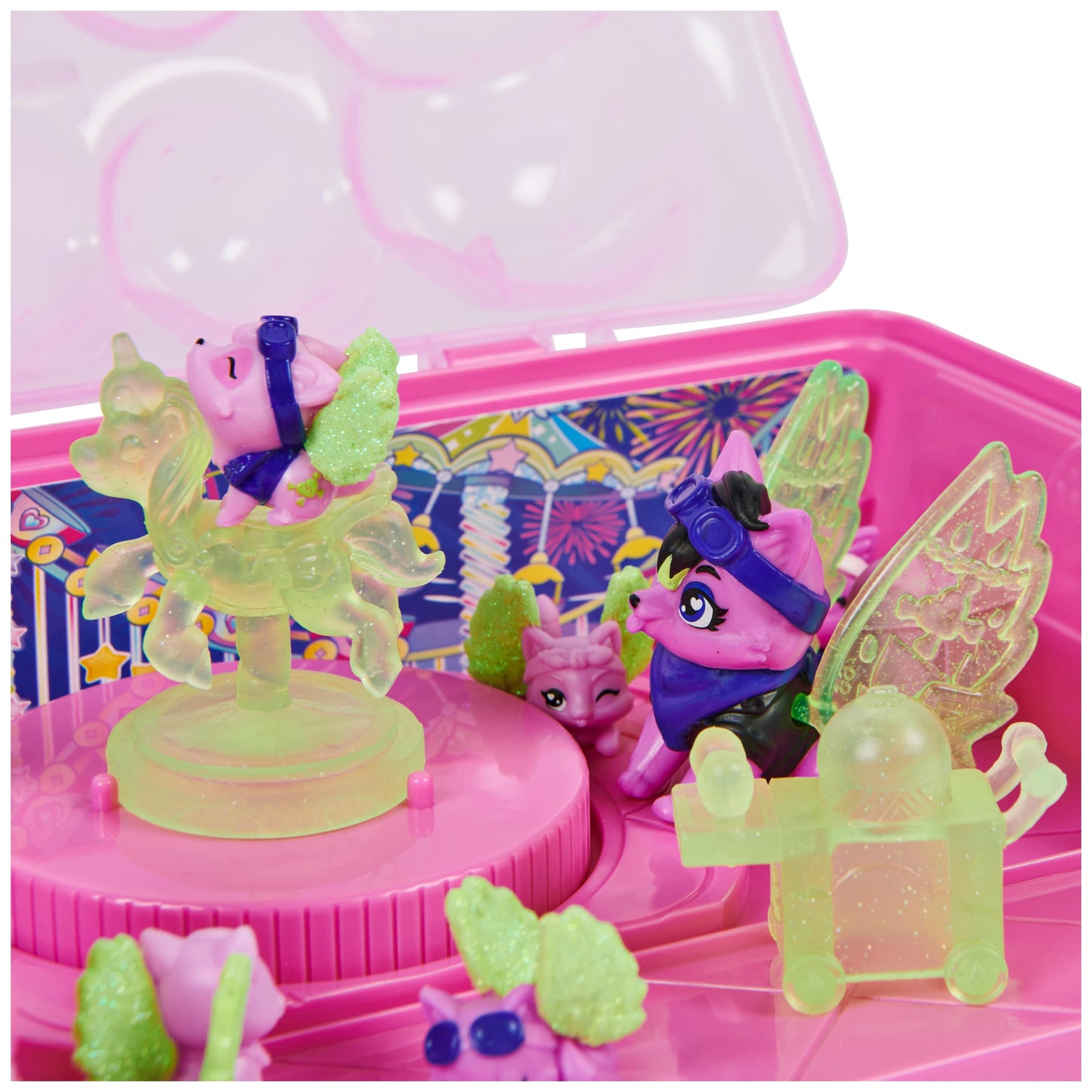 Hatchimals CollEGGtibles, Rainbow-cation Wolf Family Carton with Surprise Playset, 10 Characters, 2 Accessories, Kids Toys for Girls