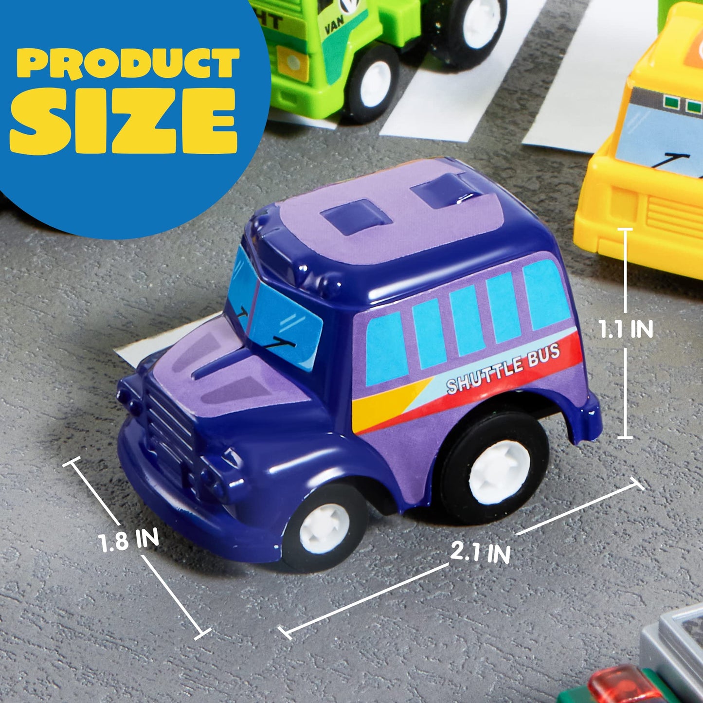 JOYIN 25 Pieces Pull Back Cars and Trucks Toy Vehicles Set for Toddlers, Girls and Boys Kids Play Set, Party Favors, School Gifts, Goodie Bags Stuffers for Kids