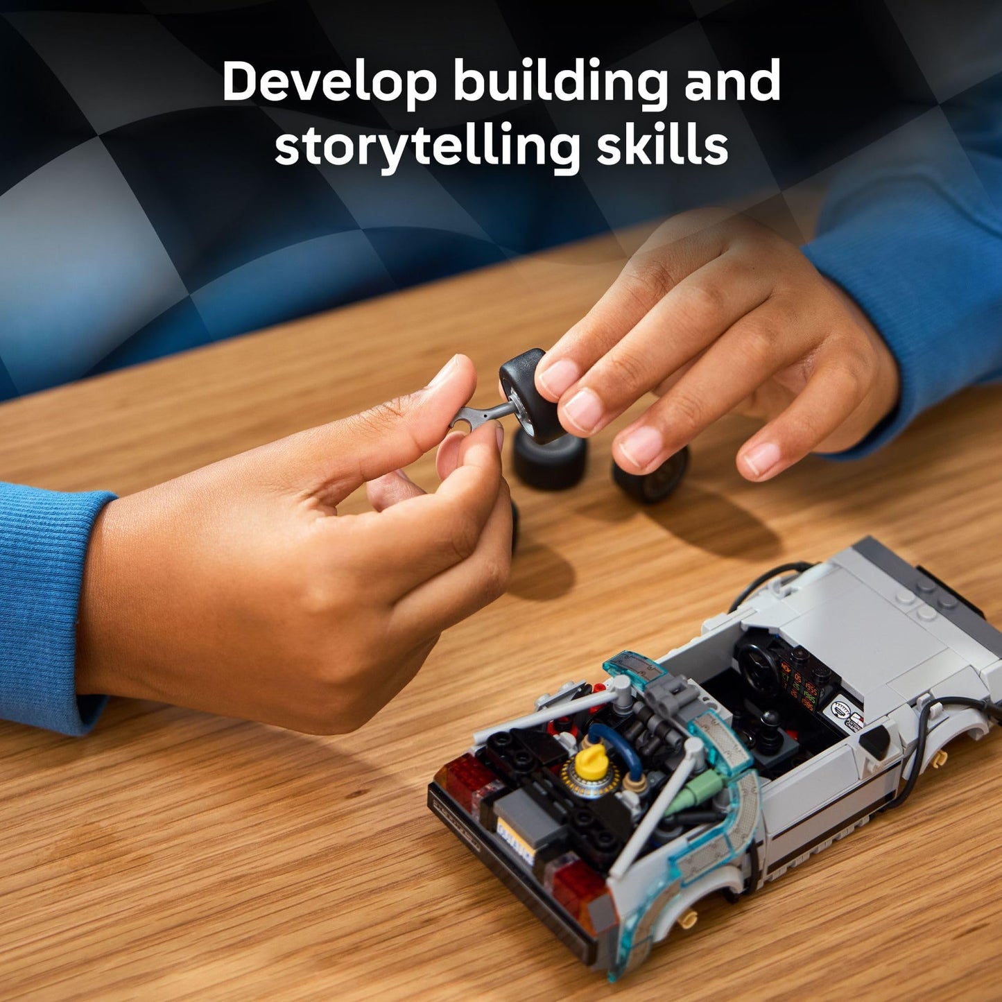 LEGO Speed Champions Time Machine from Back to The Future Building Toy for Kids - Pretend Play & Display Car Toy W/2 Build Modes for Boys & Girls, Ages 9+ - Gift Ideas for Birthdays & Fans - 77256