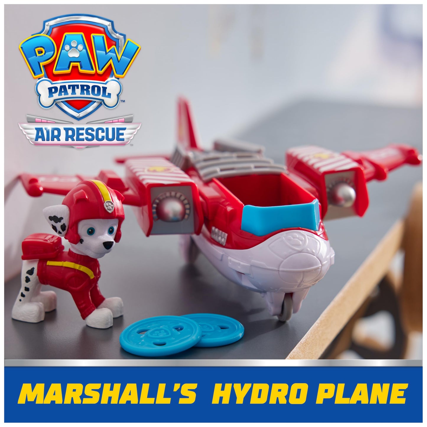 Paw Patrol: Air Rescue Marshall Action Figure & Hero Hydro Airplane Toy with Projectile Launcher & 2 Projectiles, Kids Toys for Boys & Girls Ages 3+