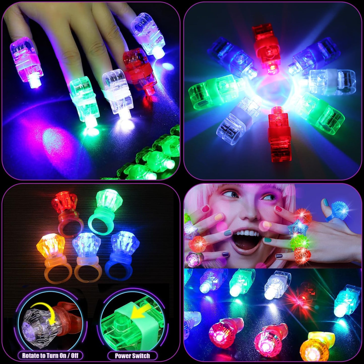 394 Pcs Glow in the Dark Party Supplies for 16 Kids Adults, Light Up Party Favors, 150 Ultra Bright Glow Sticks Bulk Party Pack with Set of 16 Glow Glasses,Earring, Headband,Bracelets, Necklaces