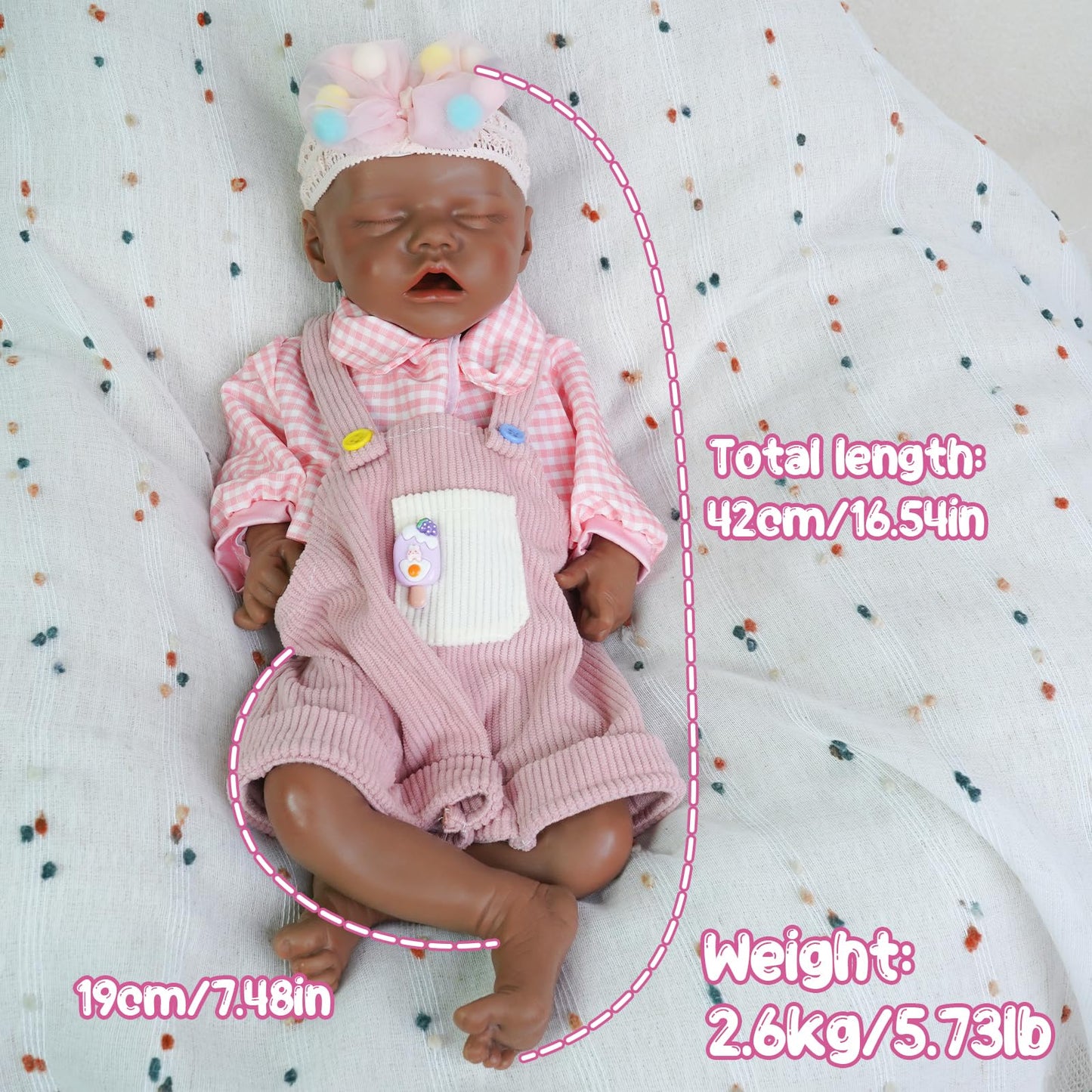 Maletofe Realistic Reborn Baby Doll, 16.5 Inch Silicone Baby Doll Girl, Full Body for Boys and Girls, Clothing Accessories Included, Kids Gift Set (Dann - Tan)