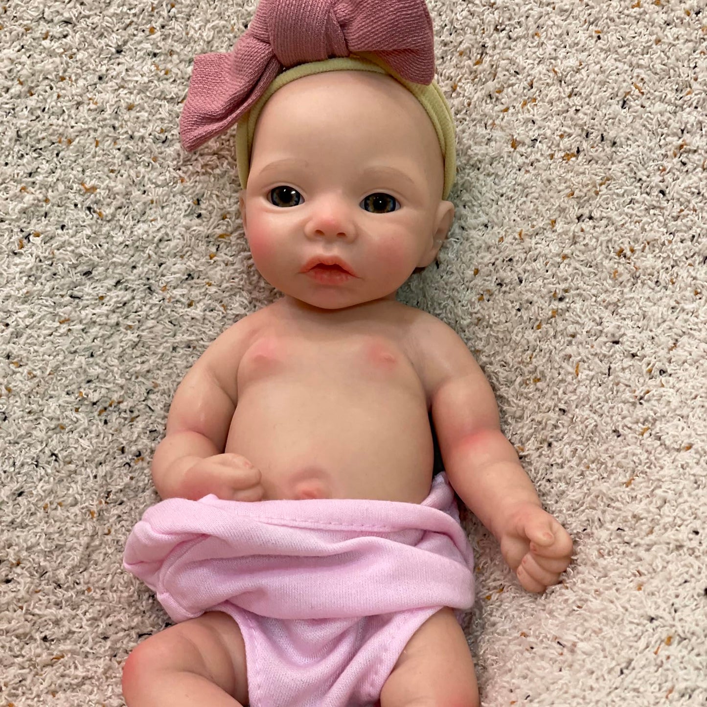 OtardDolls 10 Inch Silicone Baby Doll Full Body Soft Silicone Reborn Baby Mini Silicone Baby Dolls Reborn Baby Dolls Handmade Real Babies Dolls Set