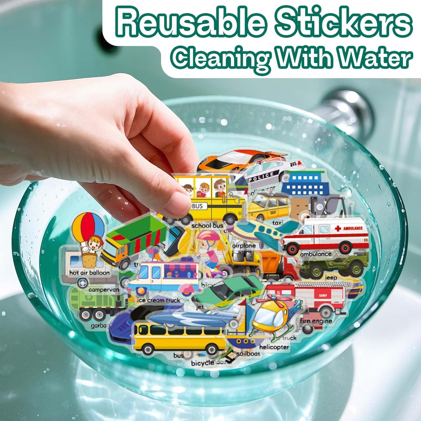 iGetooy 3 Sets Sticker Books for Toddlers 2-4 Years, Reusable Stickers Books for Toddlers 1-3, Travel Toys for Kids 1-3, Airplane Travel Essentials for Kids