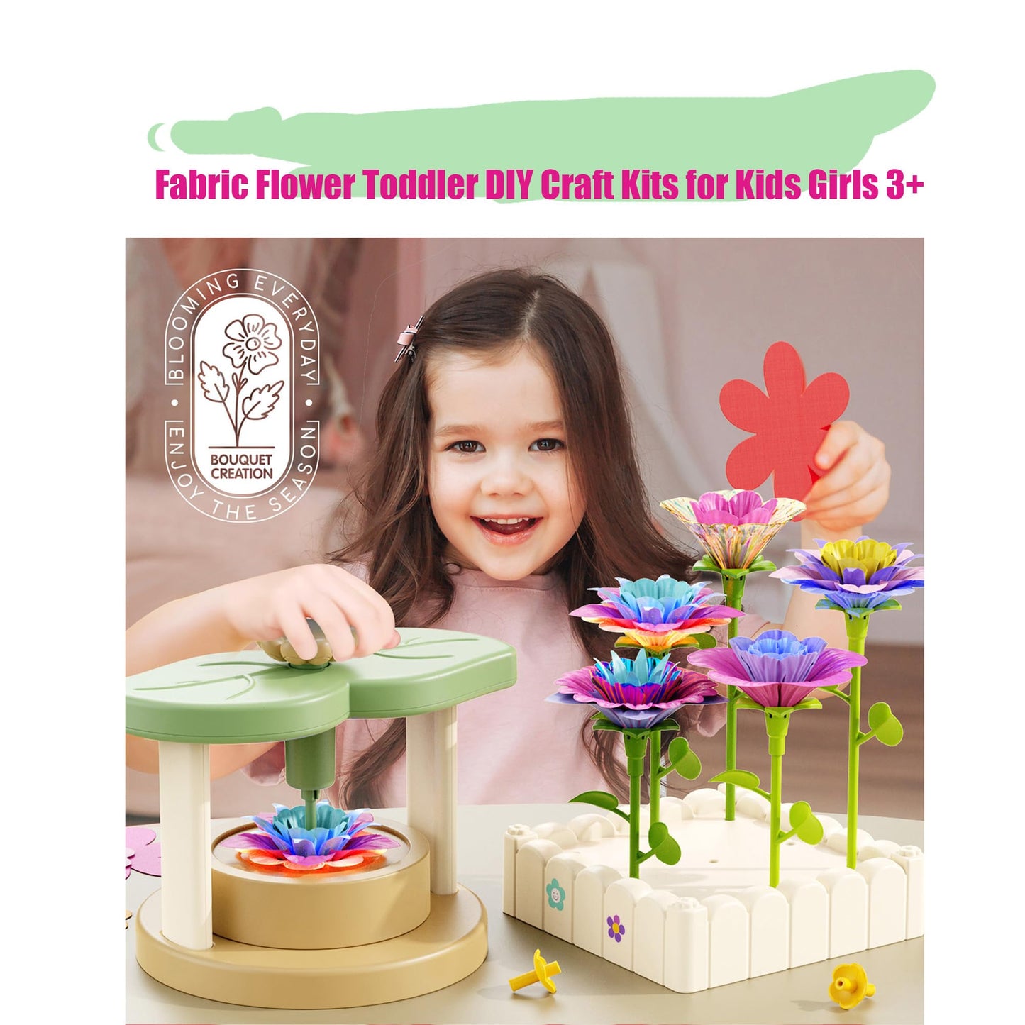 Flower Bouquets Toys,DIY Craft Kits Toys for Girls-Flowers Market Toy,Build Your Flower Bouquet,Arts & Crafts for 4+ Year Teen Girl, Educational Activity Preschool,Christmas Stocking Stuffers Gifts