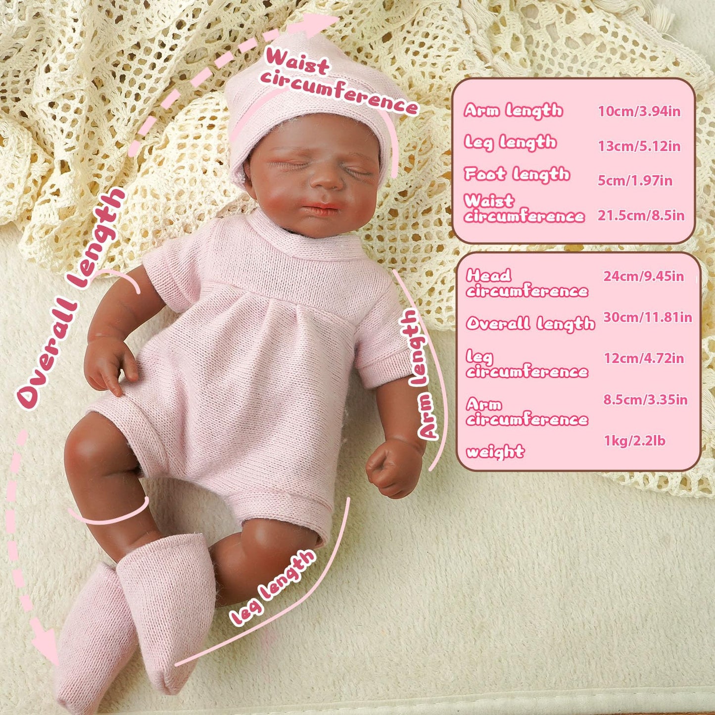 YaLuoQian Realistic Reborn Baby Dolls-11.8 inch Silicone Reborn Baby Dolls Full Body Newborn Baby Doll Silicone Girl with Clothes Set Gift Box for Kids Age 3+