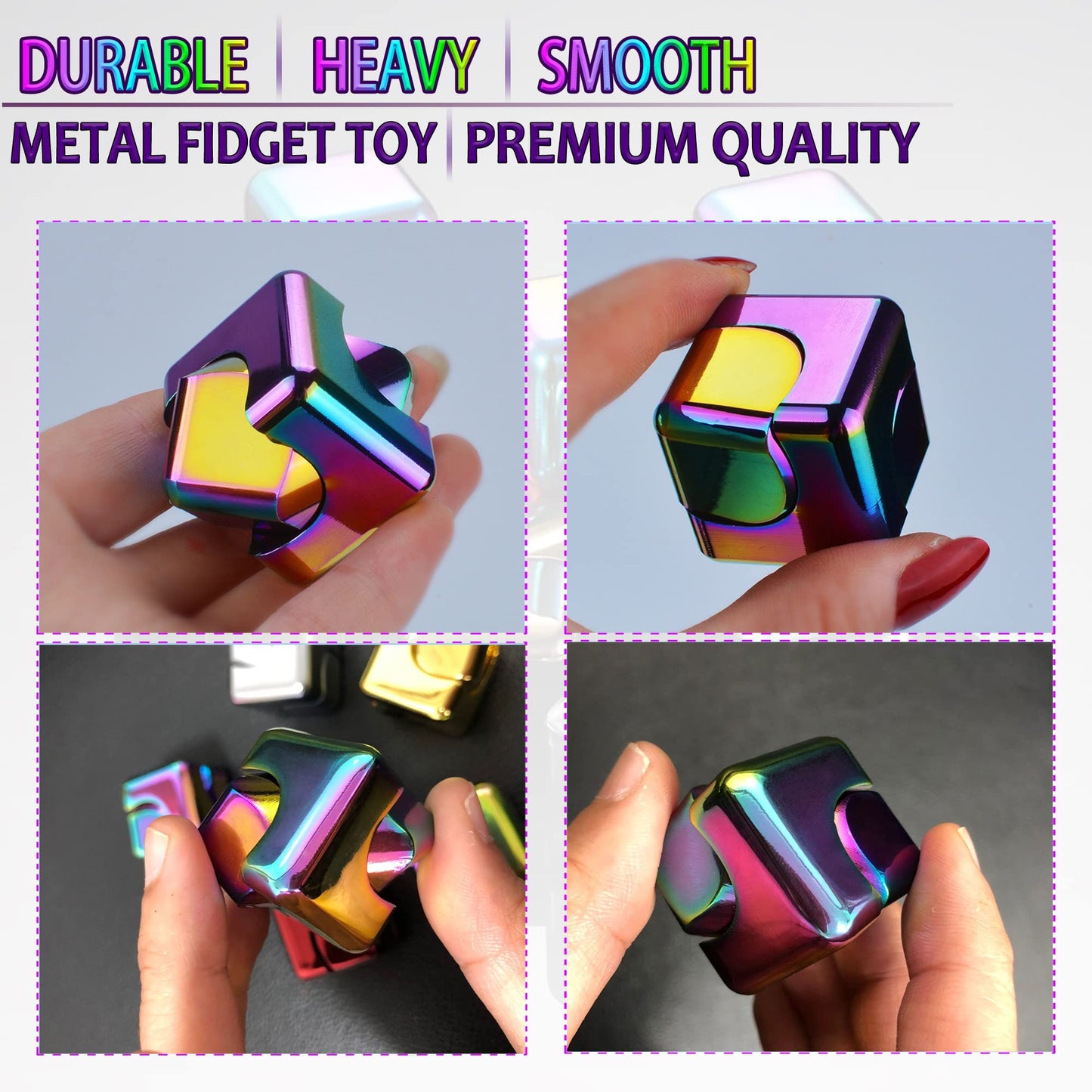 Fidget Spinner Toys Cube Adults Metal Fidgets Cool Stuff Desk Gadgets Office Toy for Teen Boy Small Anxiety Figette Sensory Toy ADHD Tool Fingears Figet Stress Gifts Easter Basket Stuffers Teen Boys