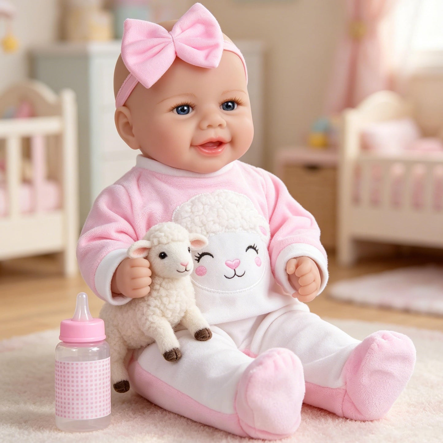 Milidool Reborn Baby Doll Girl - 17-Inch Soft Body Realistic Baby Doll Real Life Baby Dolls for 3+ Years Girl Birthday Gifts, Pretend Play, Christmas & Collection