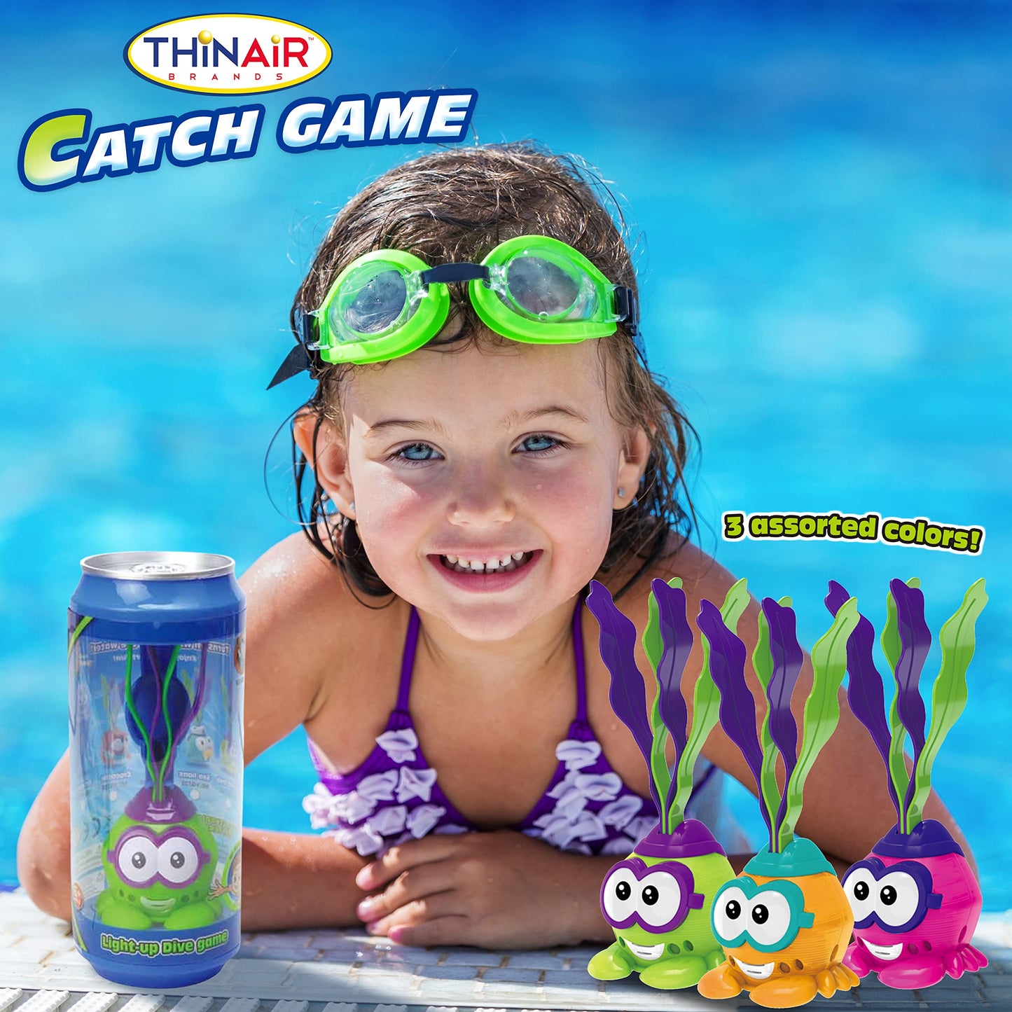 Nature Bound Light-Up Crab Pool Toy | Adorable Diving Toys for Kids Ages 3 to 10 | Colorful Swimming Pool Toys Light Up When They Hit The Water | Durable ABS Plastic | Batteries Included