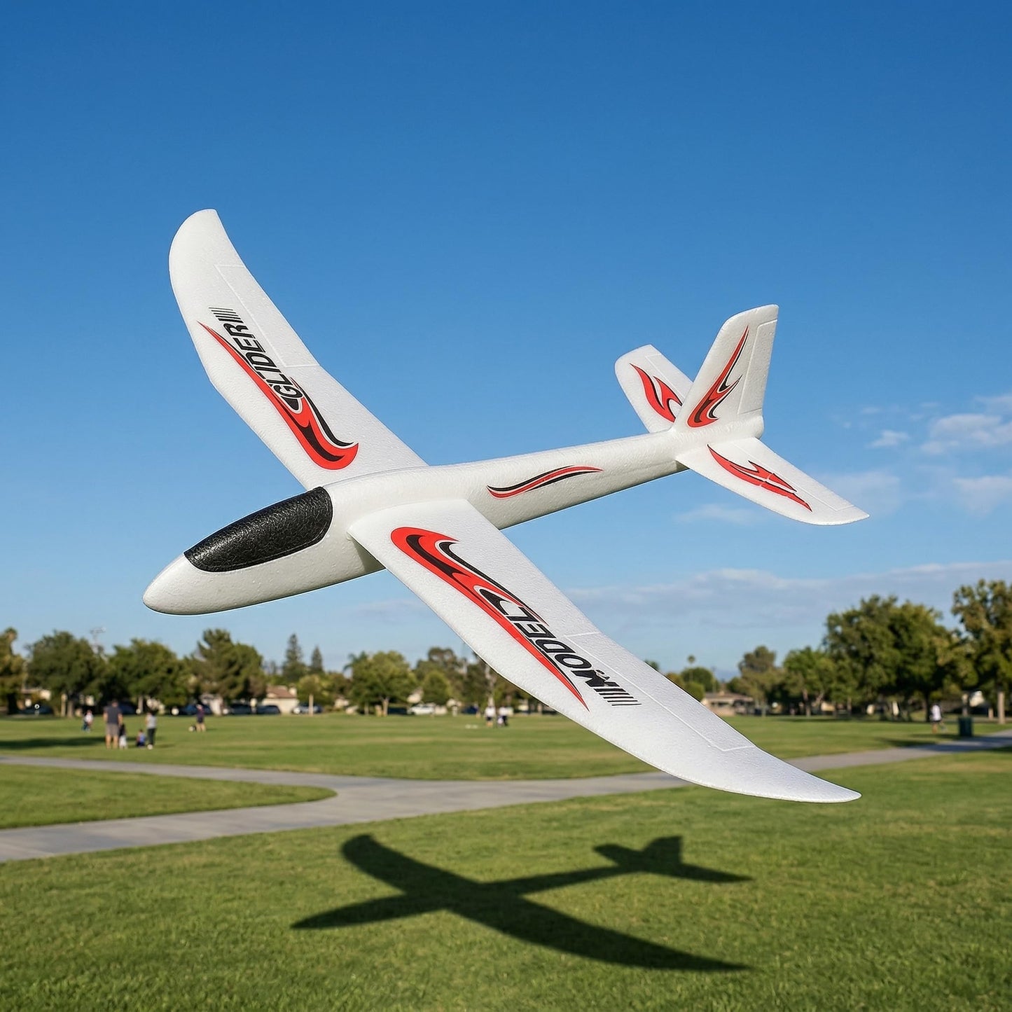 TOYANDONA Foam Glider Airplane Toys, 39 Inch Large Aircraft Hand Throwing Planes 2 Flight Mode Flying Toy Styrofoam Airplanes for Kids Birthday Party Favors Outdoor Yard Games