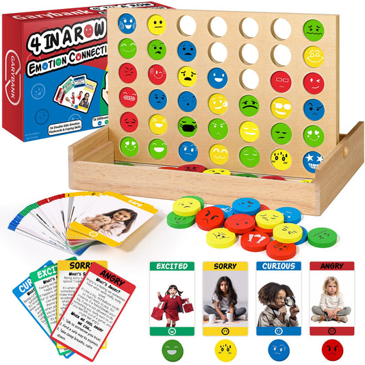 Garybank Social Emotional Learning Activities for Kids, Feelings Connect Game w/56 Emotion Cards, Play Therapy Toys for School Counselors, Social Coping Skills for Children, Teacher Office Must Haves