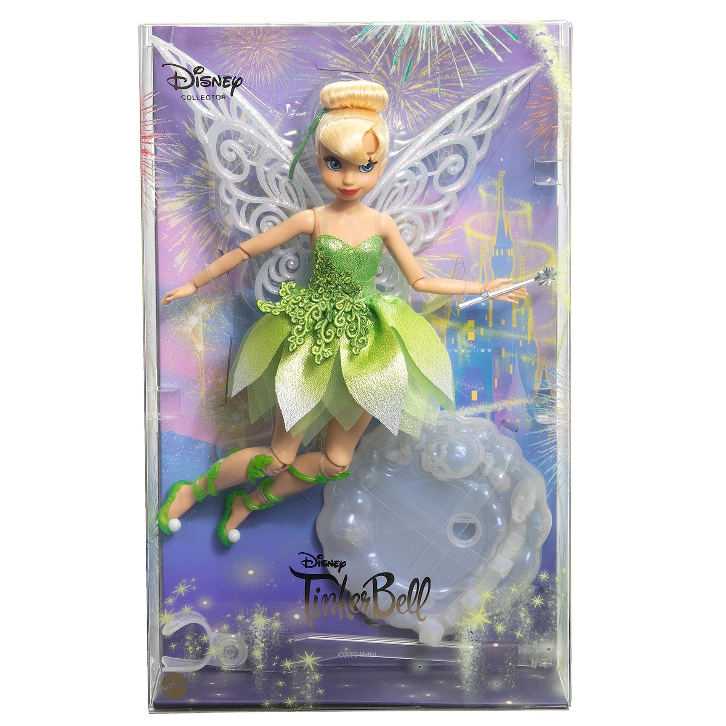 Mattel Disney Toys, Tinker Bell Collector Doll with Wings to Celebrate Disney 100 Years of Wonder, Inspired by Peter Pan
