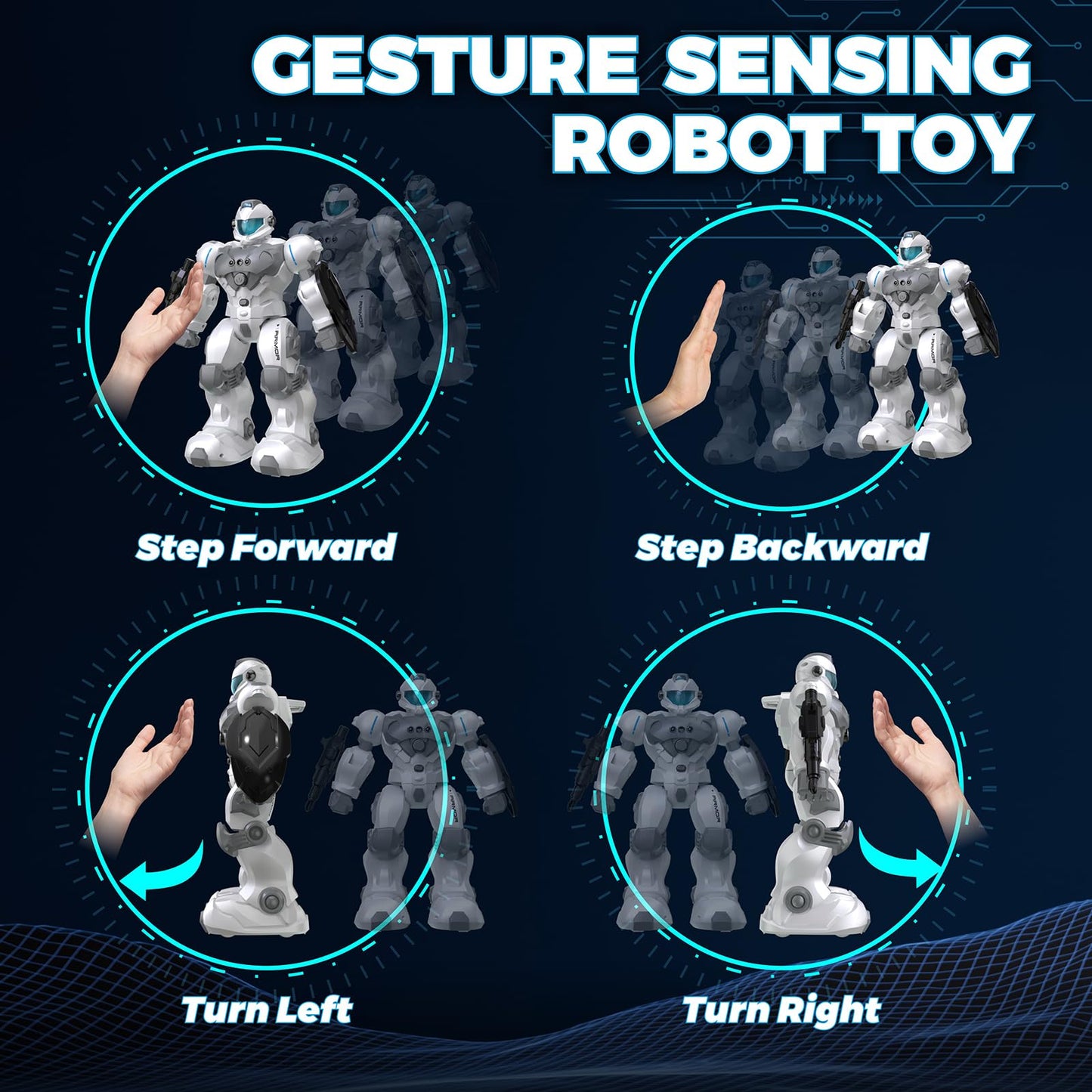 Oharsea Robot Toys for Kids, Toys for 6 7 8 9 10 Year Old Boys Girls, Remote Control Toys with 2.4GHz Gesture Sensing, Programmable Singing Dancing RC Robot, Birthday Gifts for Boys and Girls