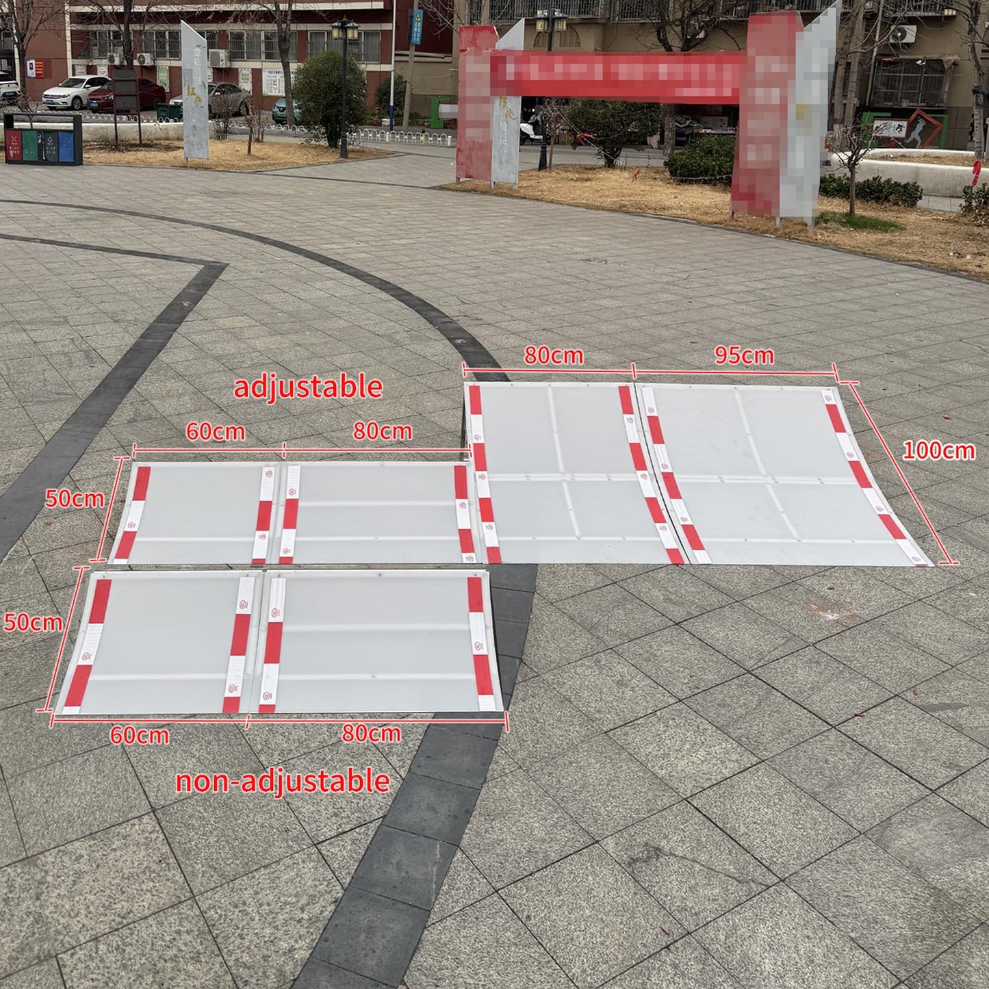 YSKMLOLP RC Car Jump Ramp-Portable,Foldable&Easy to Install,for 1/6 1/10 1/12 1/14 1/16 RC Car Jumping and Flying Exercises (50 * 60 * 20cm)