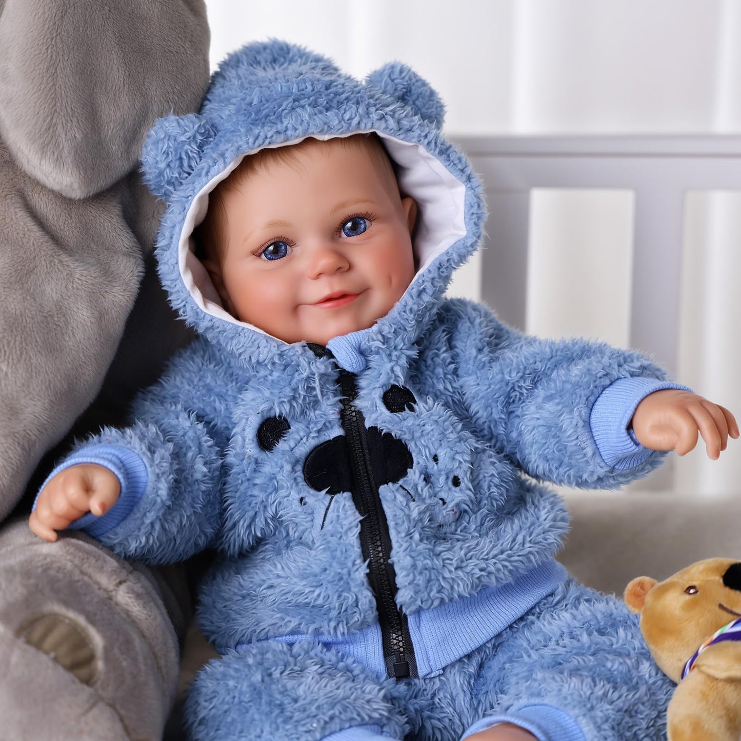 BABESIDE Lifelike Reborn Baby Dolls Boy - 18 Inch Realistic-Newborn Baby Doll, Soft Body Real Life Reborn with Accessories for Kids Age 3 +