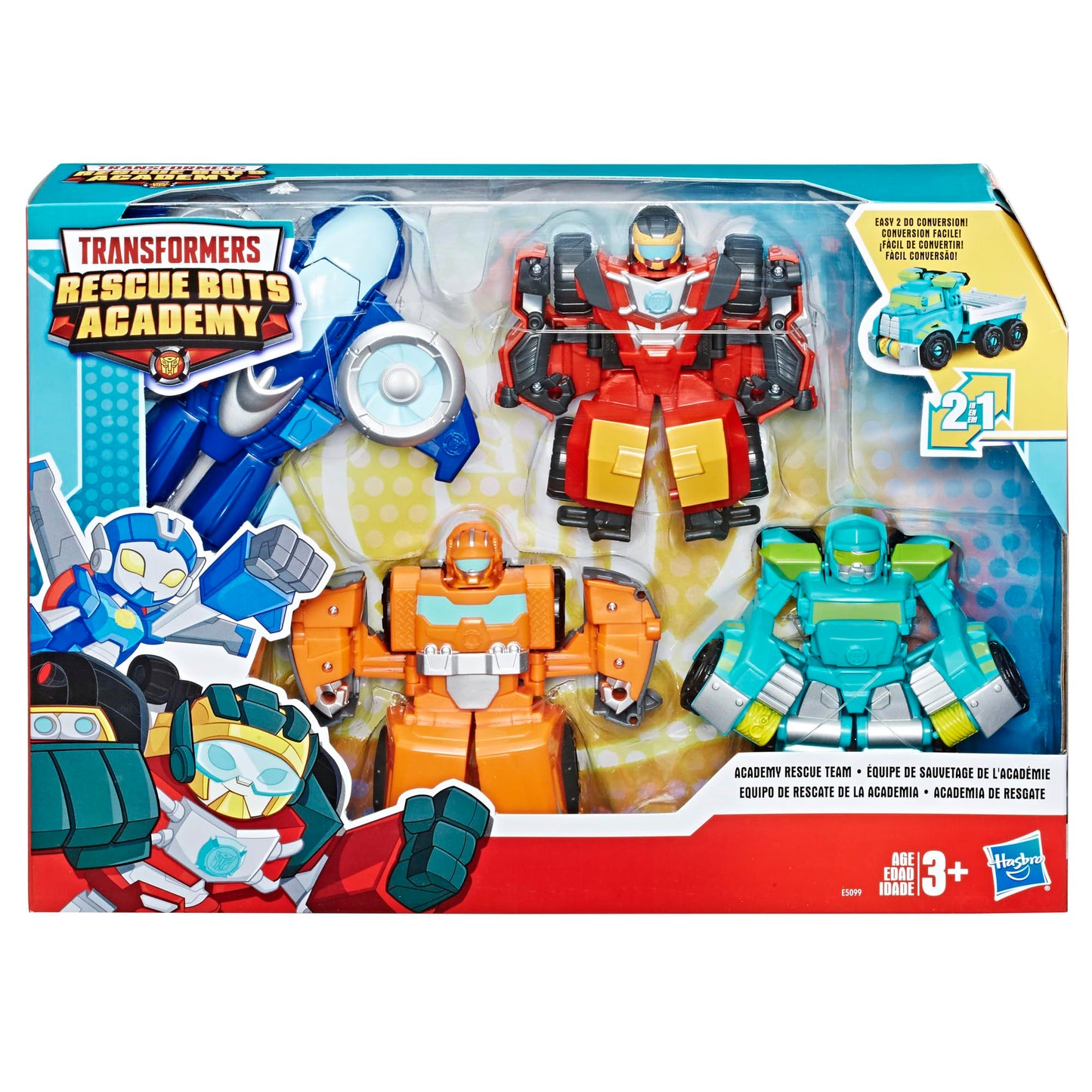 Playskool Heroes Transformers Rescue Bots Academy Rescue Team Pack, 4 Collectible 4.5" Converting Action Figures, Toys for Kids Ages 3 & Up (Amazon Exclusive)