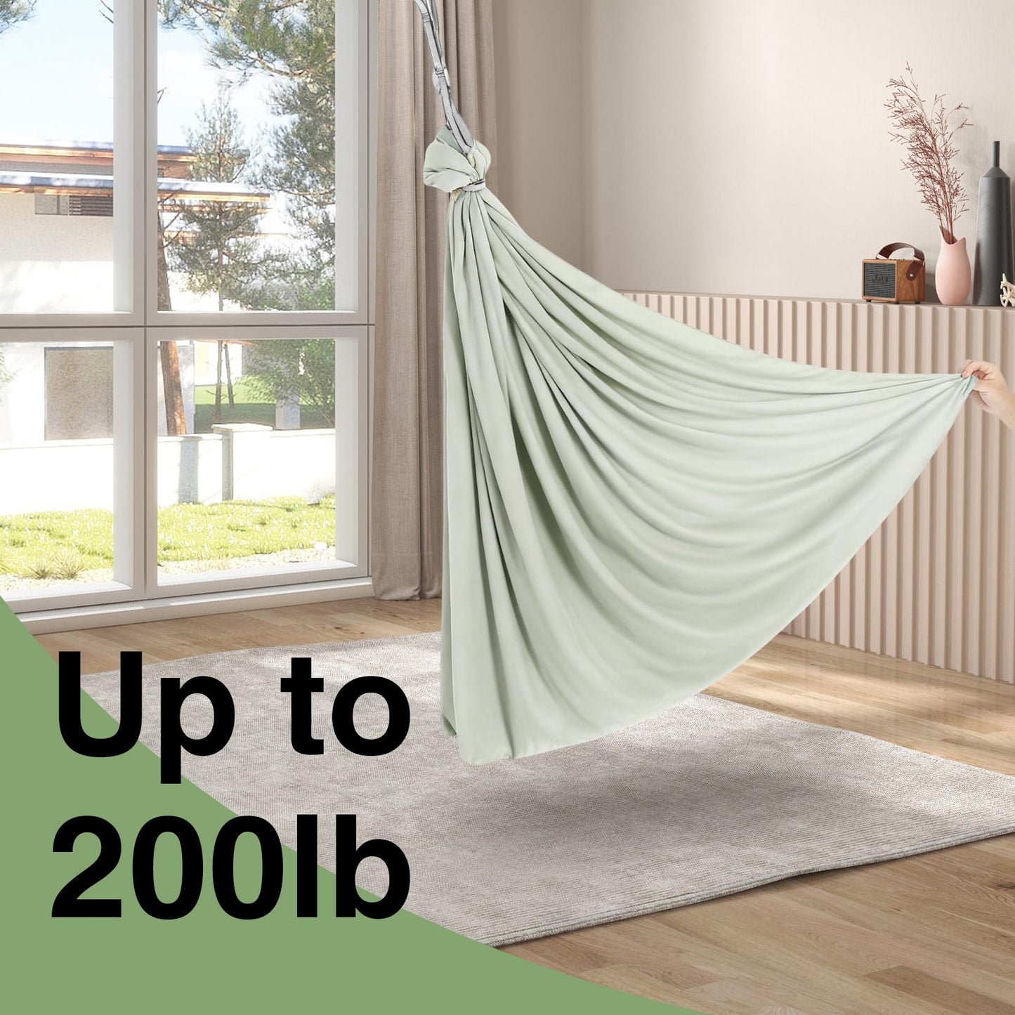 Sensory Swing, Indoor Outdoor Cuddle Hammock for Kids and Adults, with Heavy Duty Hardware, 360° Swivel, Calming Swing for Autism, ADHD and Sensory Integration