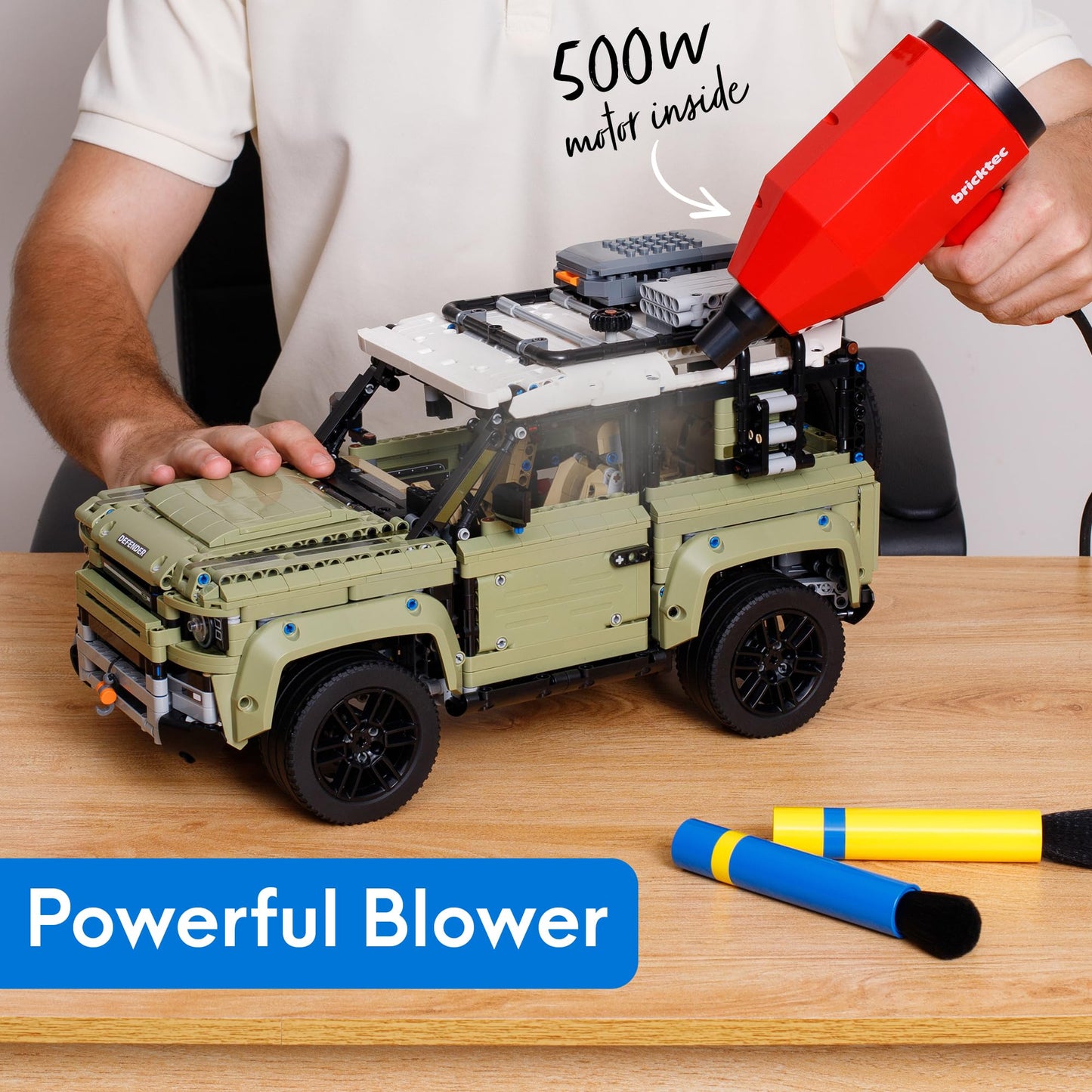 Bricktec Model Duster – Electric Air Duster & Vacuum 2-in-1 | Corded Cleaning Tool for Building Bricks, Models, Miniatures & Hobby Sets