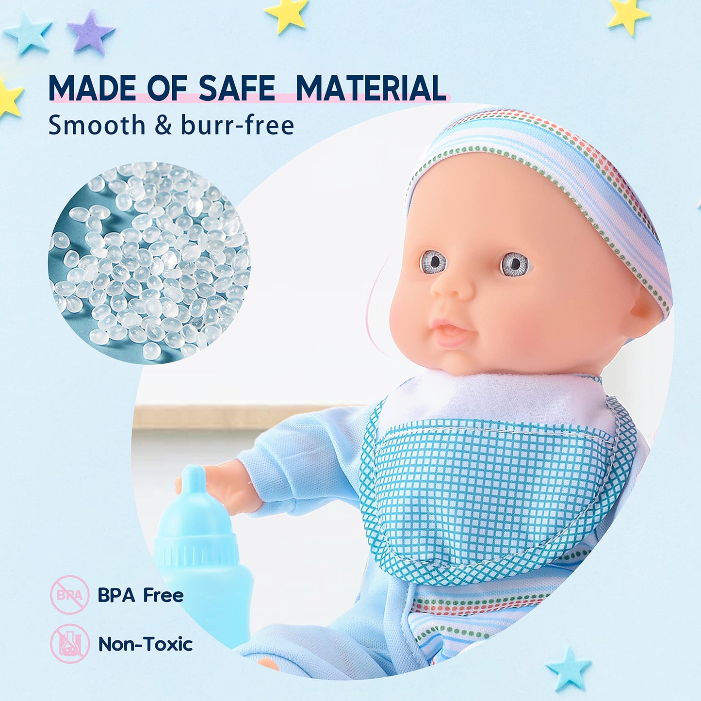 Toy Choi's Twin Baby Dolls 12 inch Soft Body 2 Dolls Playset with Rompers, Hat, Pacifier and Doll Bibs, Gifts for 1 2 3 4 5 Year Old Boys Girls, Toddlers and Kids
