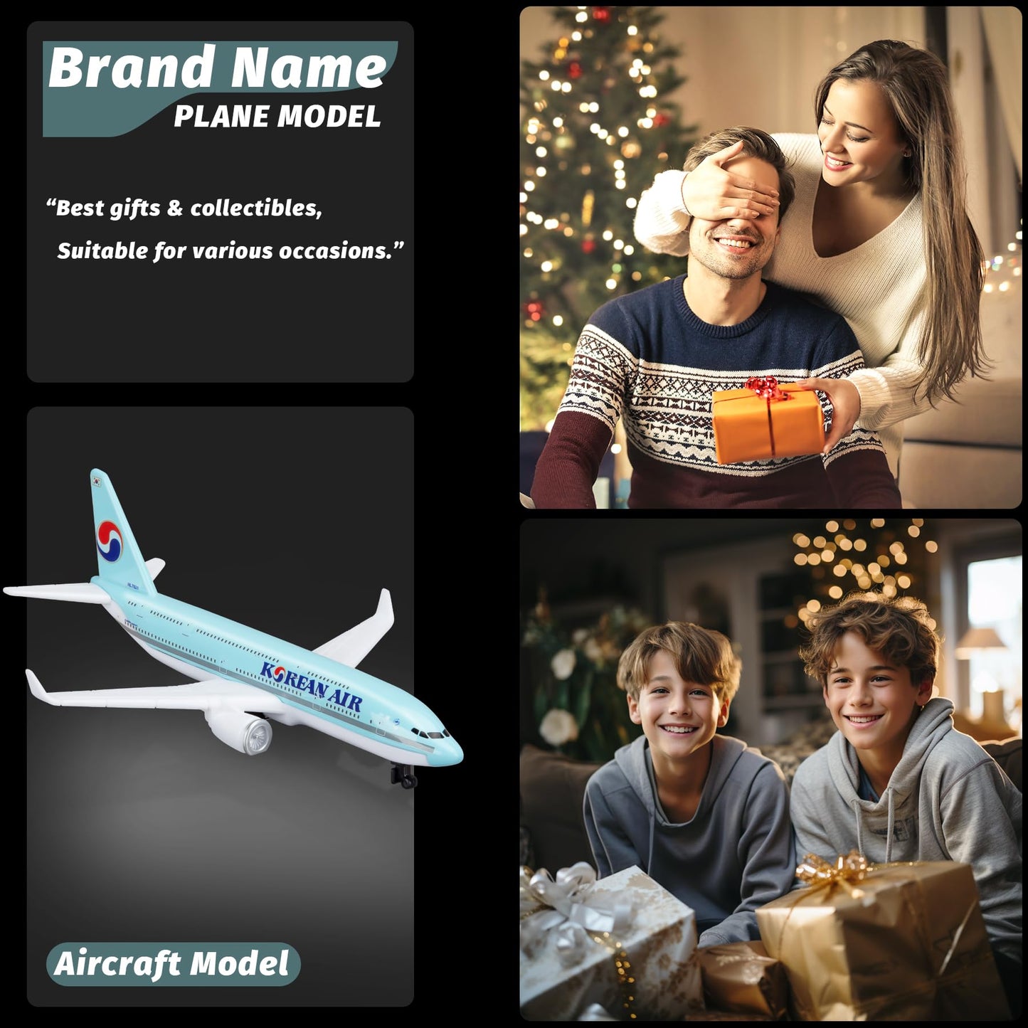 Sky Trek Model Airplanes Korea 380 Airplane Airlines Plane Aircraft Model for Display Collection
