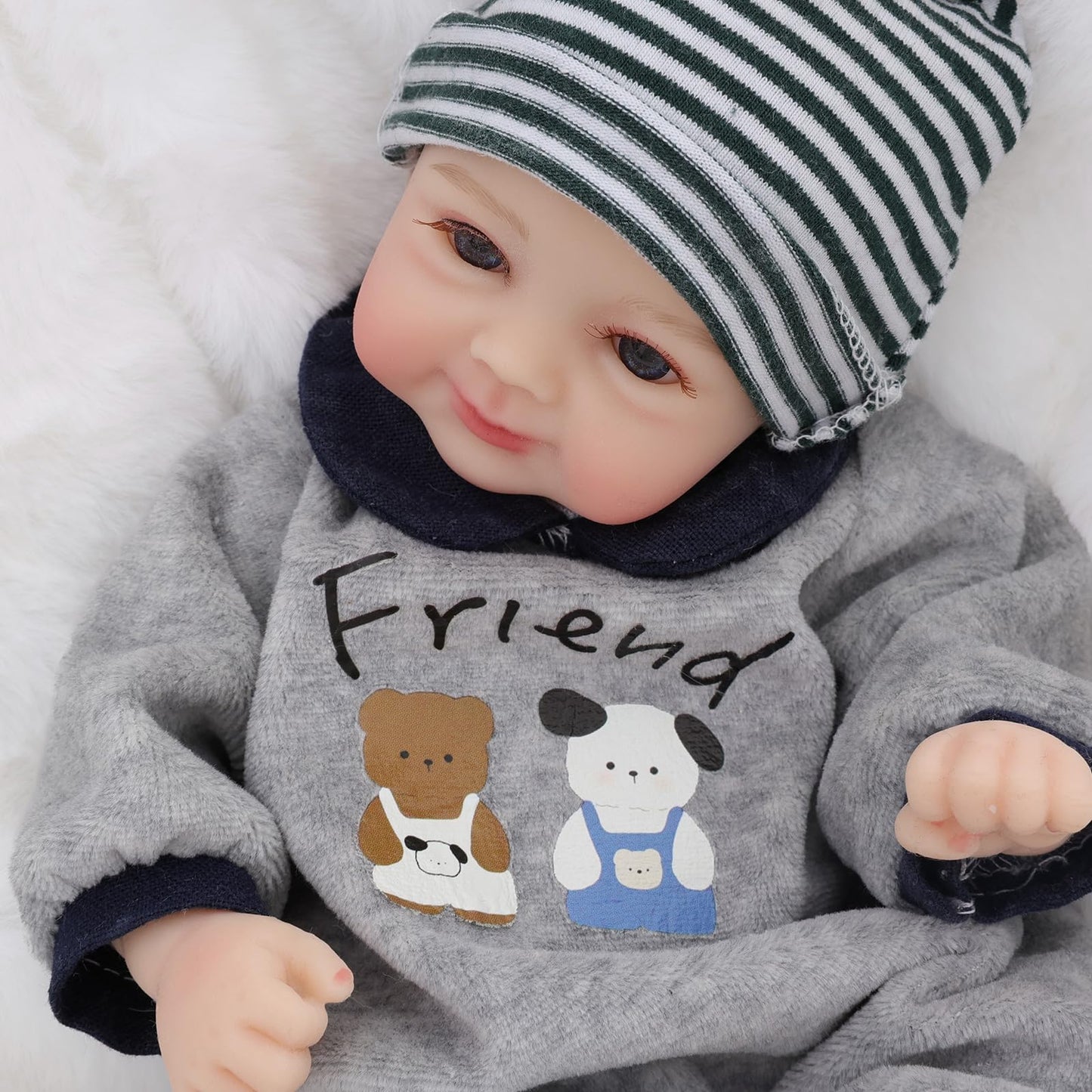 Cloveray Silicone Baby Doll, 12 Inch Full Body Platinum Silicone Reborn Baby Doll with Accessories Set, 2 Lb Weighted, Realistic Feel, Heartfelt Gift for Kids and Collectors, Ages 3+, Girl