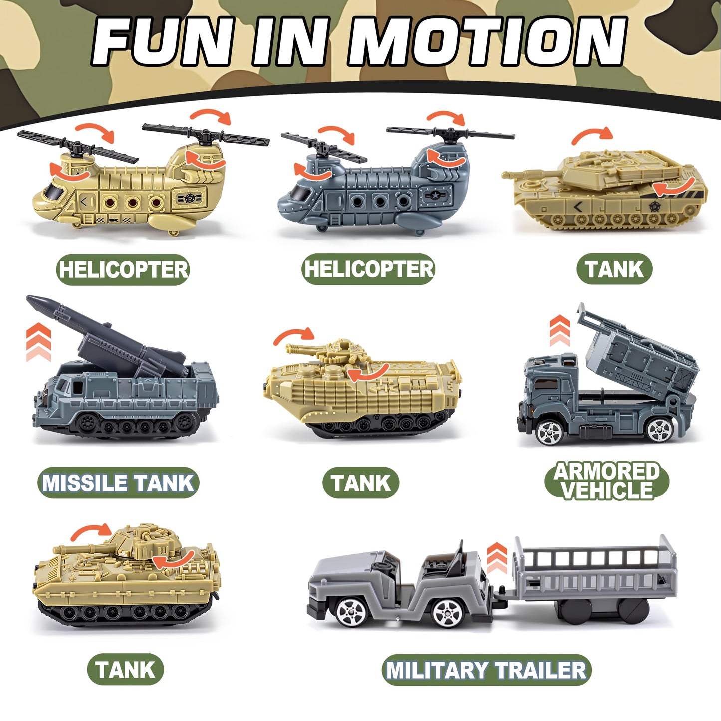 XDUOYJOY Military Helicopter Toys Set, Army Airplane Toys with Vehicles, Trucks, Tanks, Fighter Jets, Plane, Aircraft, Army Men - Christmas Birthday Party Gifts for Kids