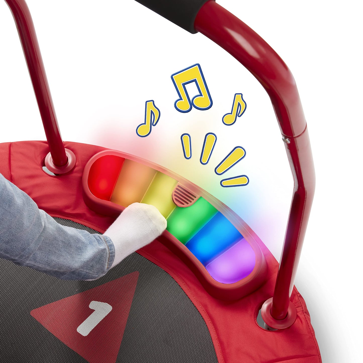 Radio Flyer Game Time Trampoline, Mini Trampoline for Toddlers, Ages 3-6 Years