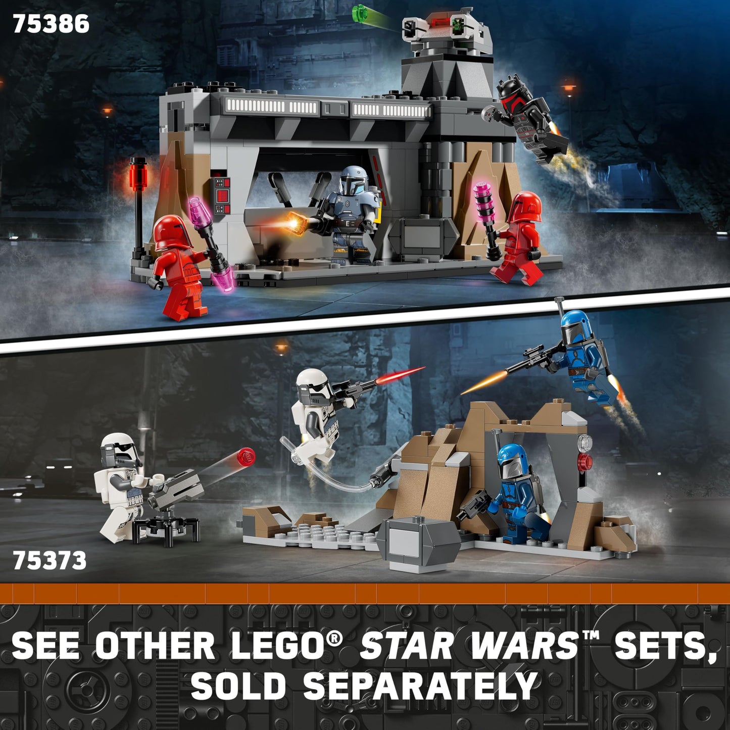 LEGO Star Wars: The Mandalorian Ambush on Mandalore Battle Pack, Building Toy with 4 Star Wars Minifigures, Collectible Brick Built Playset, Star Wars Gift Idea for Boys and Girls Ages 6 and Up, 75373