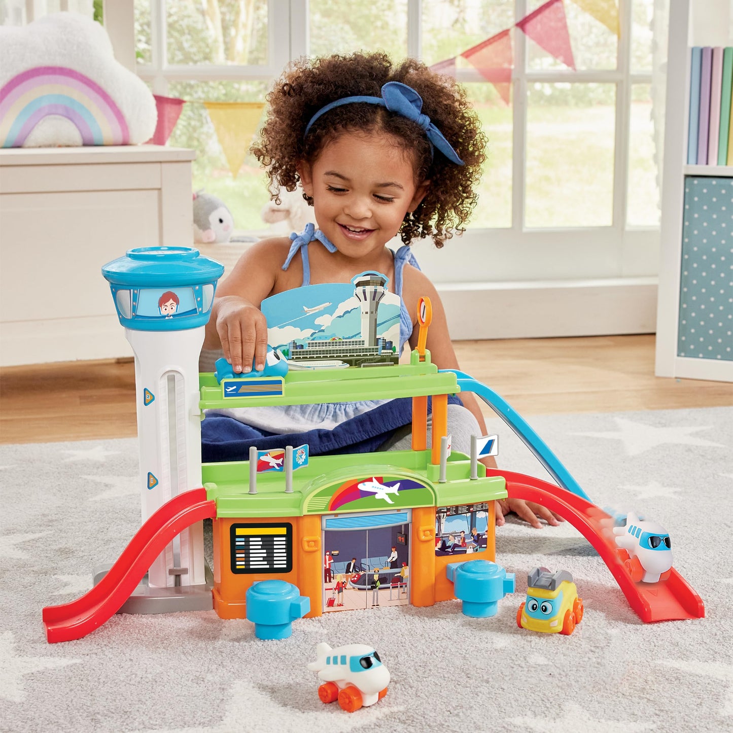 Kidoozie Slide 'n Soar Airport Playset Ages 12 Months + Toddler Preschool Toy