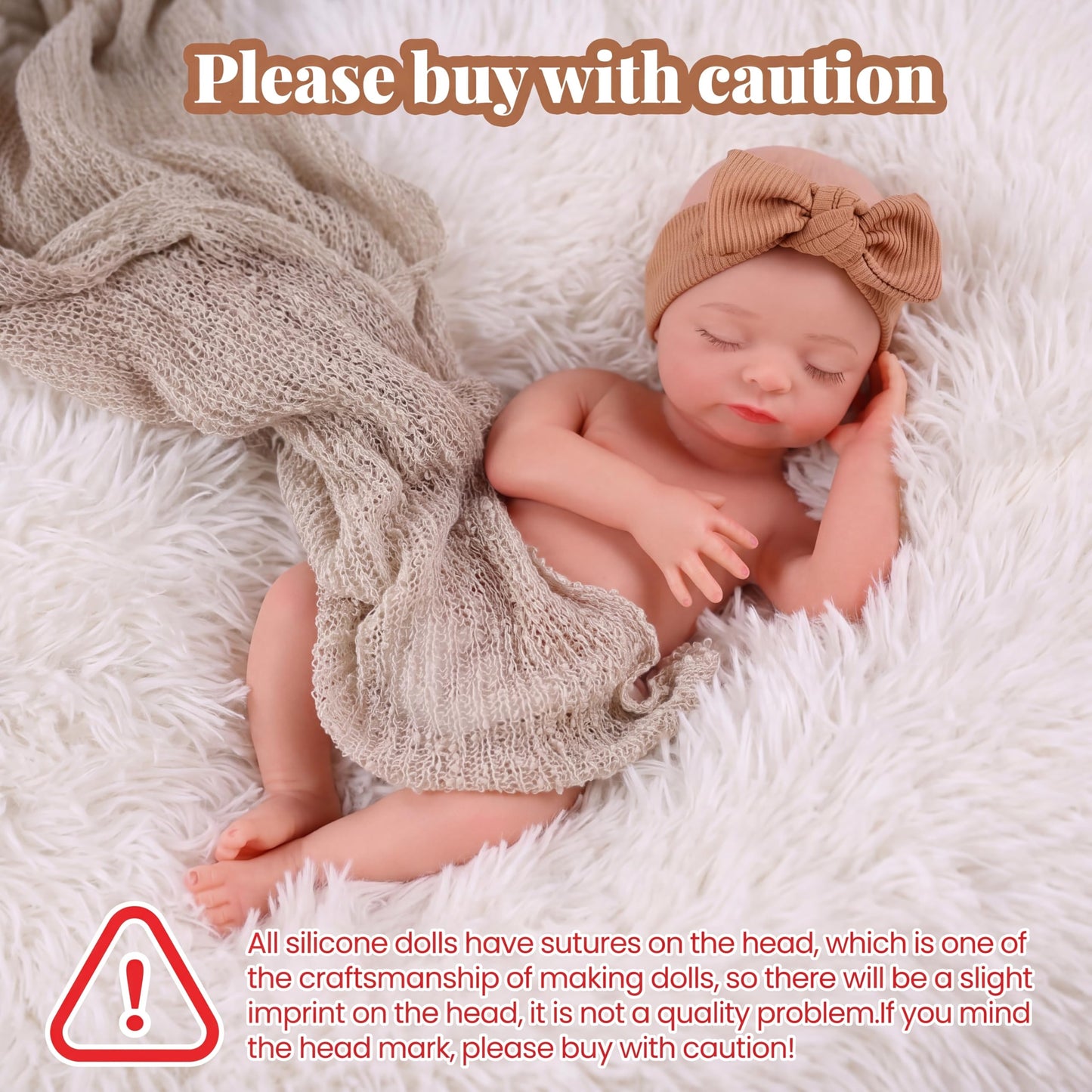 BABESIDE 12 Inch Silicone Baby Doll Weighted 3 Pounds, Full Body Silicone Reborn Baby Dolls Realistic-Newborn Handmade Real Life Baby Doll with Accessories Gift for Kids 3+ & Collectors