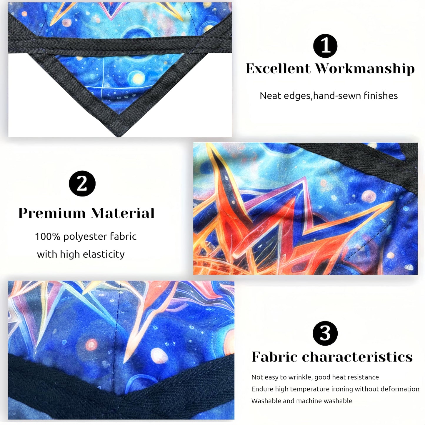 BVCY Flow Star UV Juggling&Skill Toy Flying Toy Beginners Easy to Rotate Spinning Cloth Double-Sided Printing (R07-style5)
