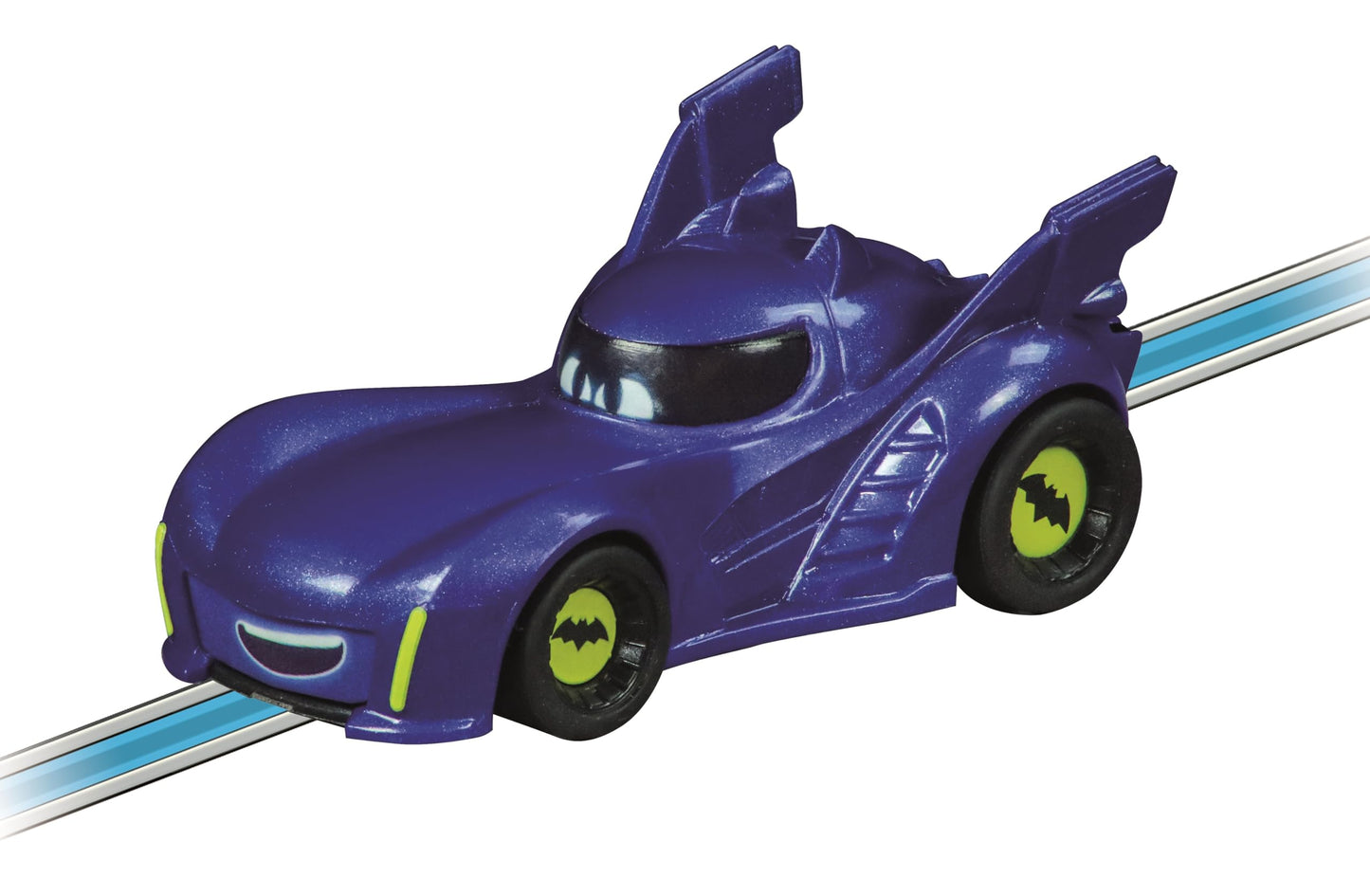 Carrera First Batwheels - Time for Action Slot Car Race Track with Spinners - Includes Bam and Redbird Cars - Battery-Powered Beginner Racing Set for Kids Ages 3 Years and Up