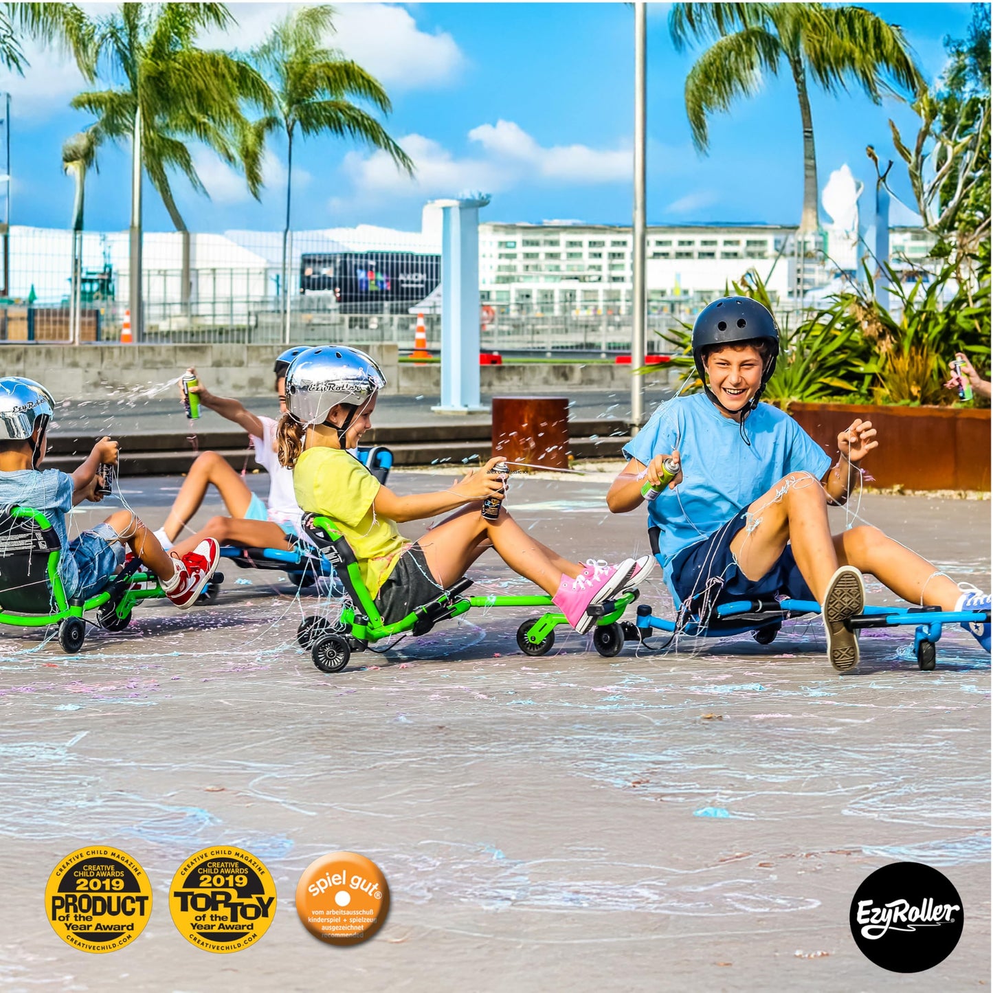 EzyRoller Drifter X Ride On Toy for Kids, Ages 4-12, Up to 154 lbs - Green