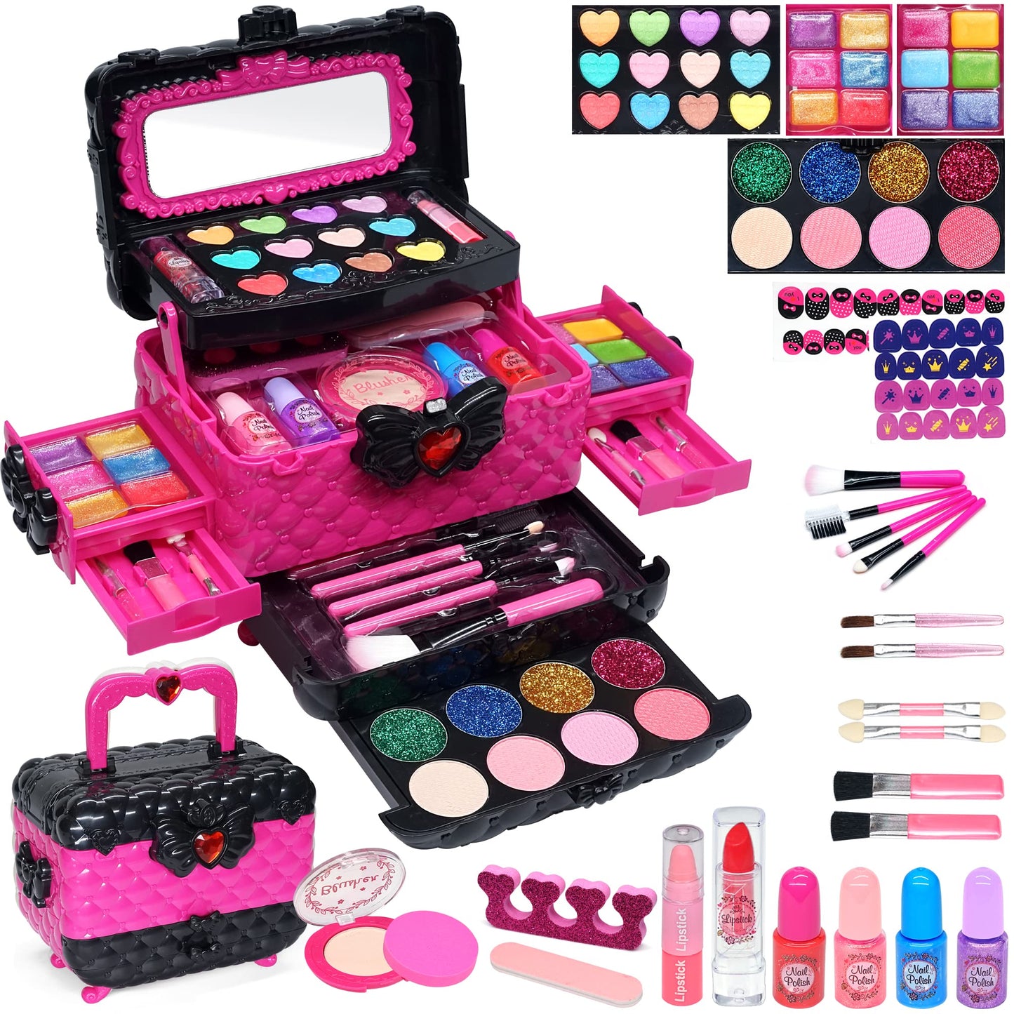 Kids Makeup Sets for Girls - Girls Makeup kit Age 4-6, Play Make Up Kit,Maquillaje para Niñas,Toys for Little Girl,Princess Toddler Kid Stuff Ages3-12 Year Old Girl Birthday Gifts