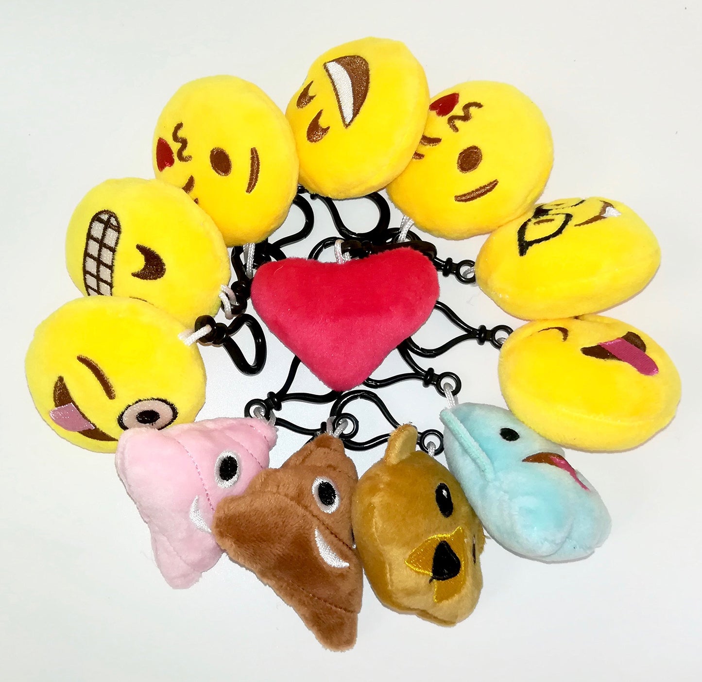 OHill 36 Pack Party Favor Plush Keychains Mini Pillows Key Ring for Birthday Event Party Favors Supplies