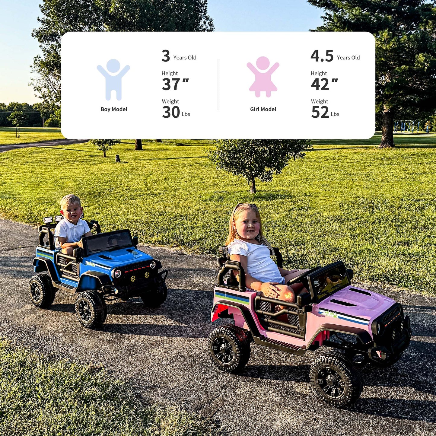 Hikiddo 24V Kids Ride on Car, Kids Electric Vehicles Car Ride on Toy Truck for Toddlers 3-5 w/Remote Control, 400W Motor - Blue