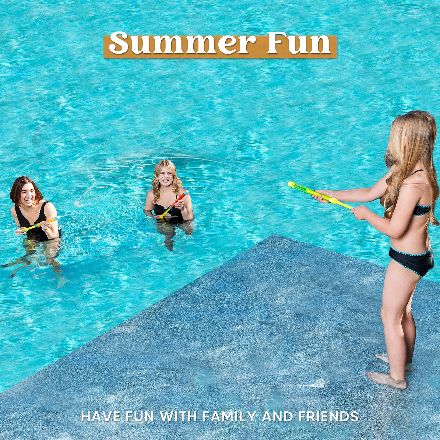 JOYIN 12 Pack Water Soaker Bulk, 16.5” Summer Blasters Squirt Guns for Kids Outdoor Swimming Pool, Backyard, Beach Game Water Fighting Play Toys